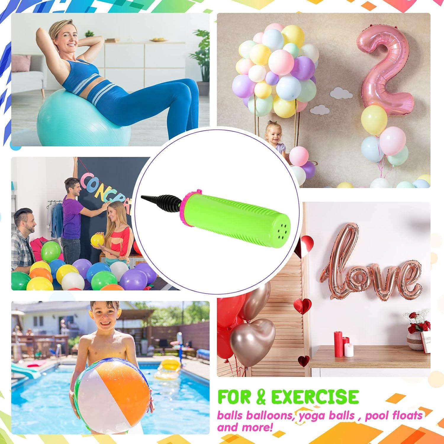 Bomba de Aire Manual Doble Acción Honoson 30.48 cm Verde/Rosa