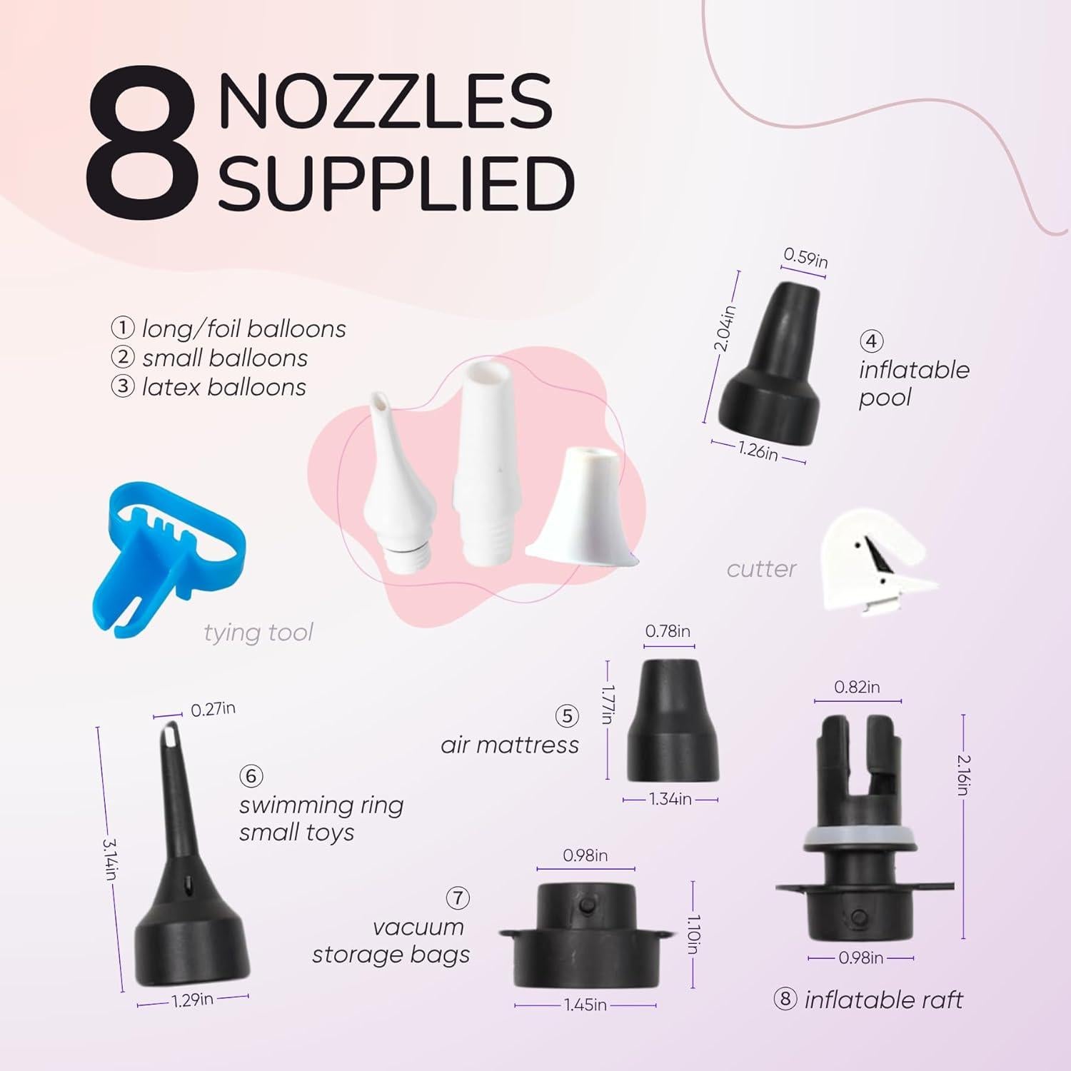 Bomba de Aire Eléctrica 3-en-1 GreatWhip Morado 600W