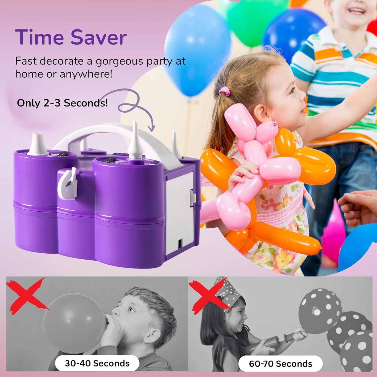 Bomba de Aire Eléctrica 3-en-1 GreatWhip Morado 600W