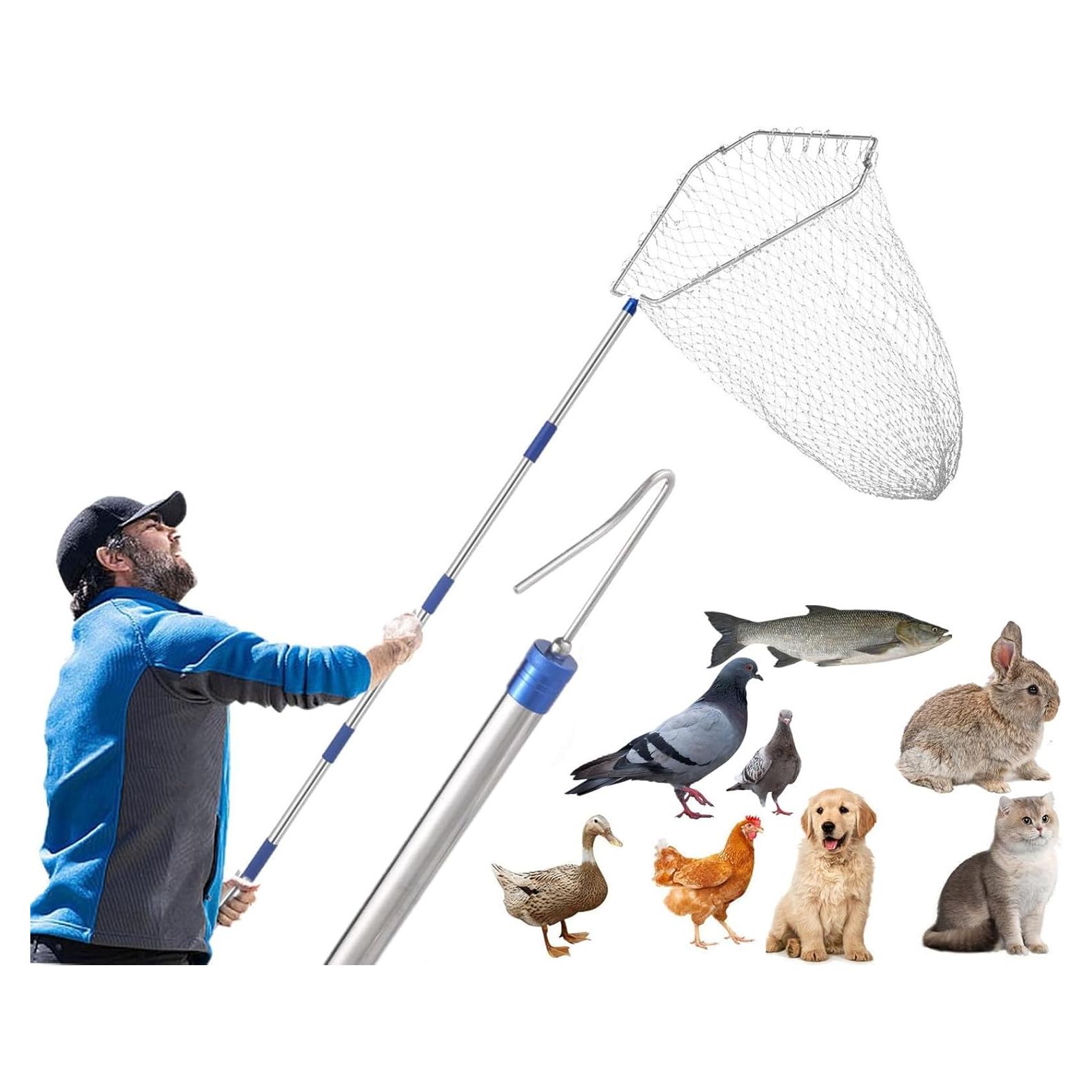 Red para atrapar pollos ISIVOVE, extensible 83.8 a 191.8 cm