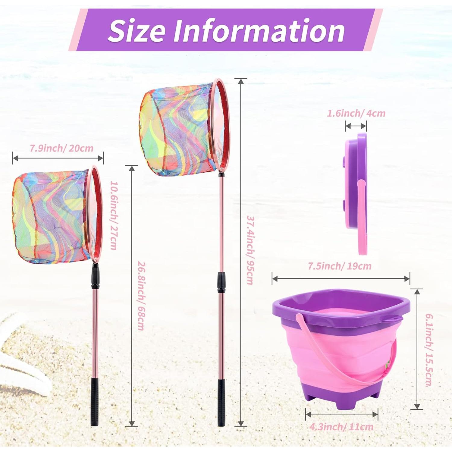 Red de Pesca Telescópica Lanboon para Niños con Cubo Plegable