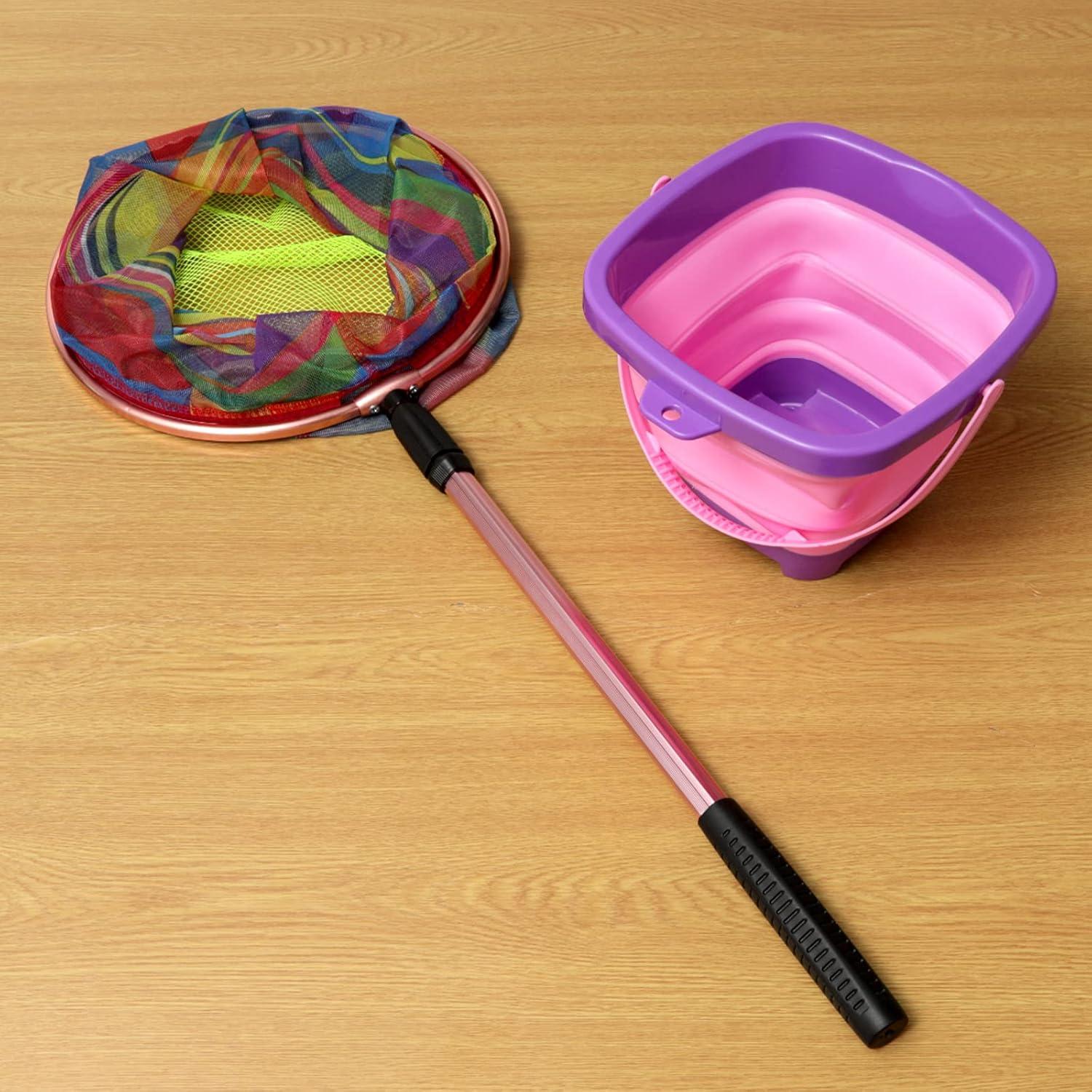 Red de Pesca Telescópica Lanboon para Niños con Cubo Plegable