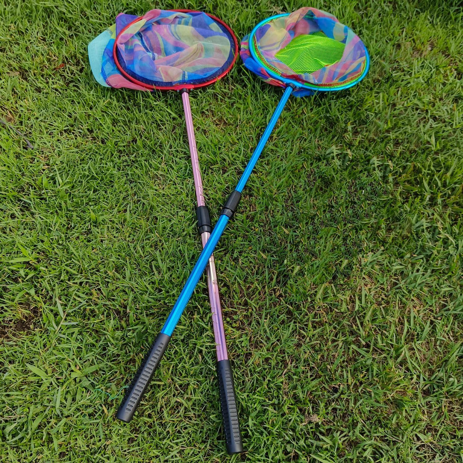 Red de Pesca LPEIEB 2 Pcs Retráctil 25.4x25 cm para Niños