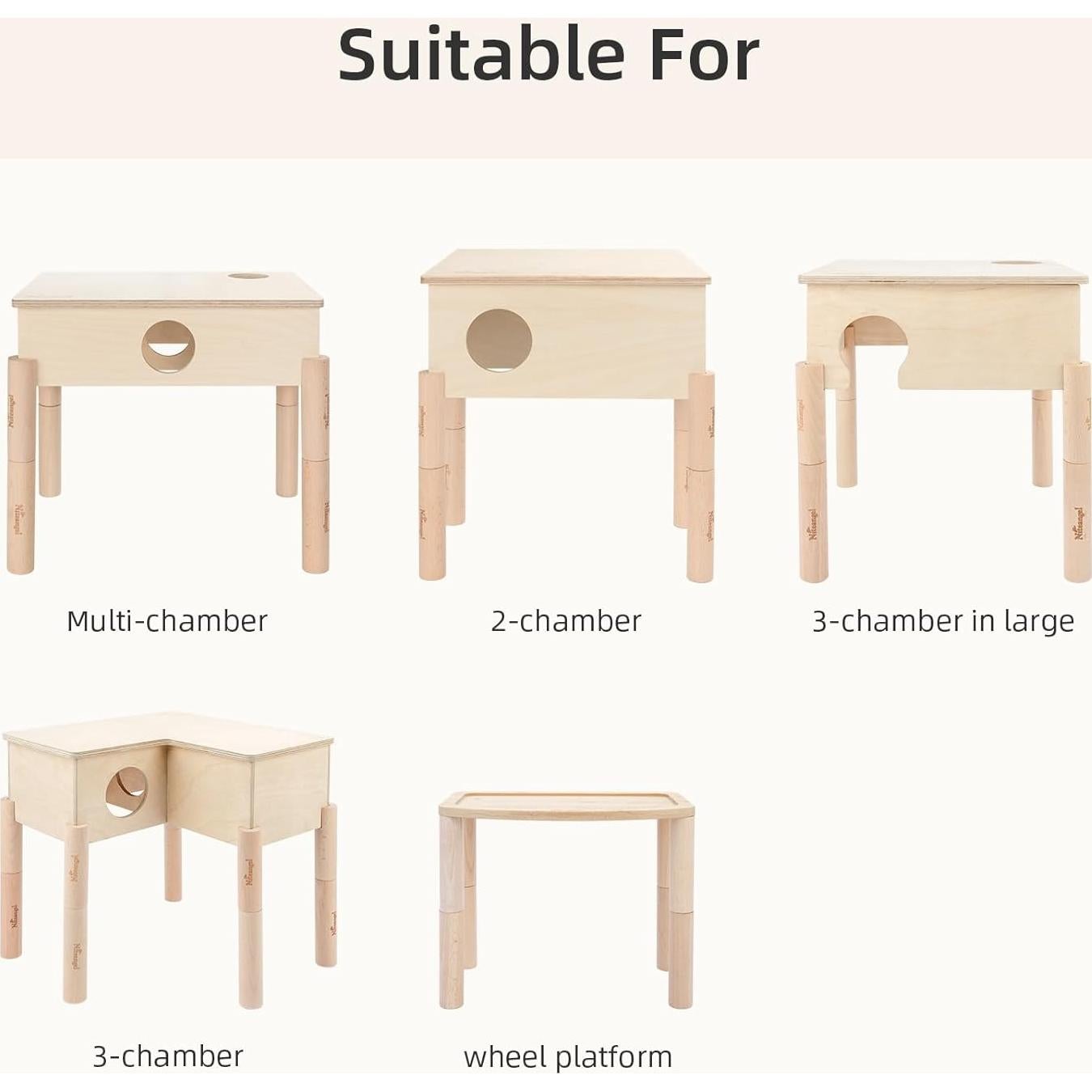 Juego de 5 Patas de Haya Niteangel para Laberinto de Hámster