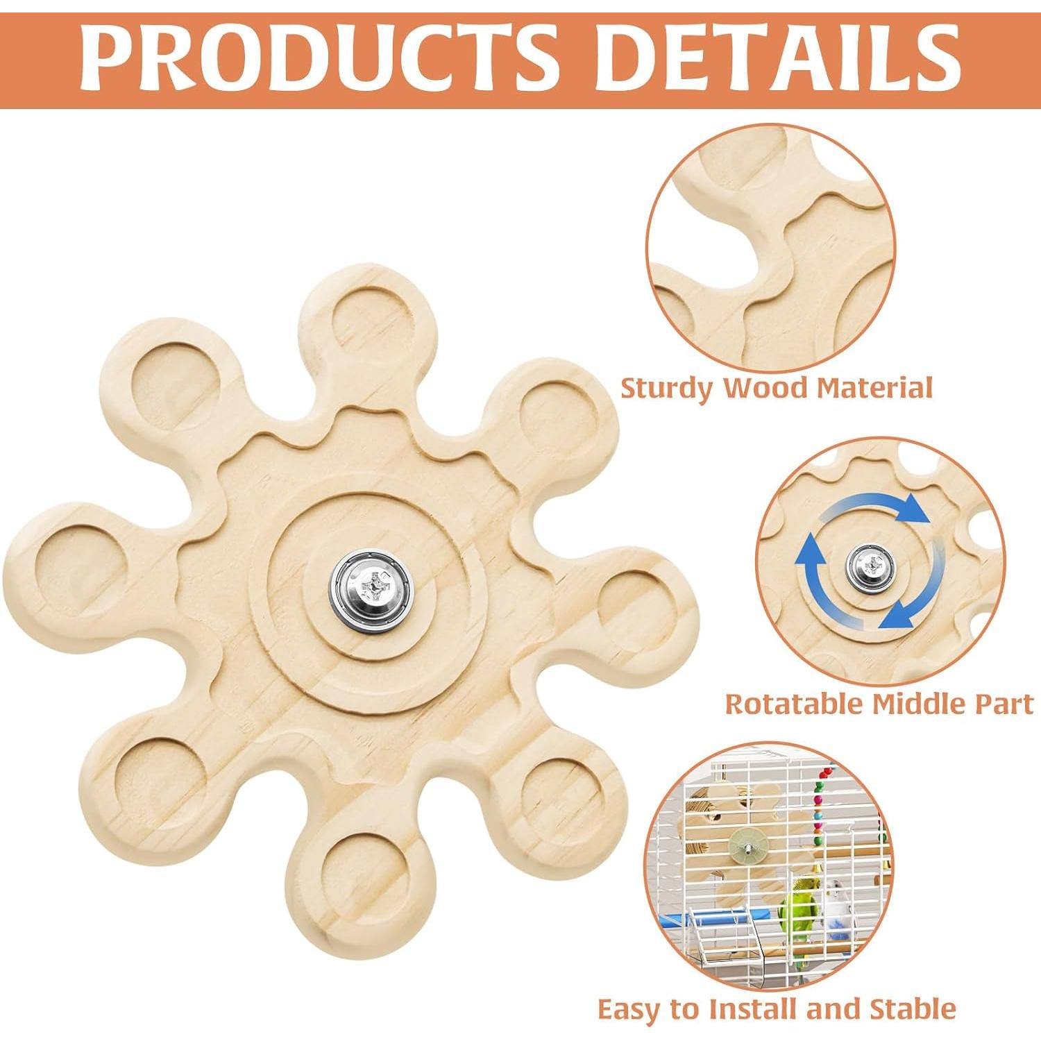 Juguetes Masticables para Chinchilla HINGTAI 2 Pcs Copo de Nieve 16 cm