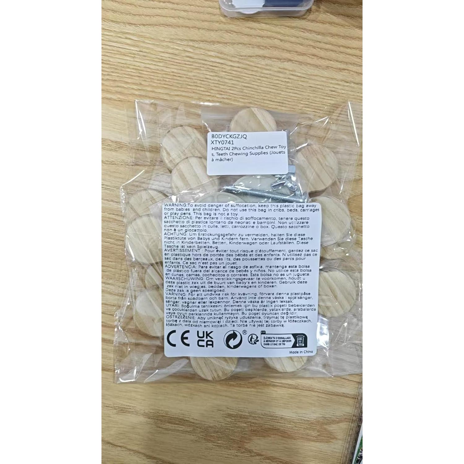 Juguetes Masticables para Chinchilla HINGTAI 2 Pcs Copo de Nieve 16 cm