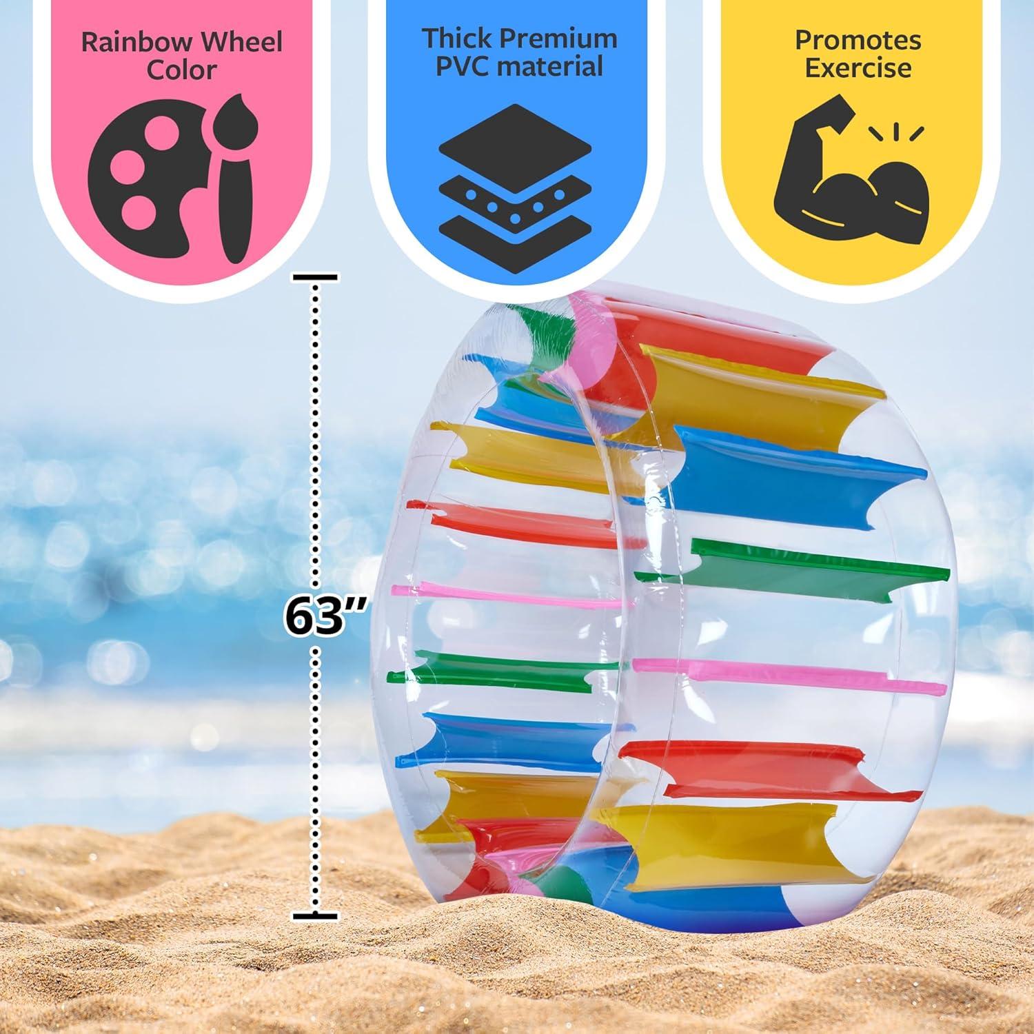 Rueda Rodante Inflable Gigante 160 cm Playbees Colorida