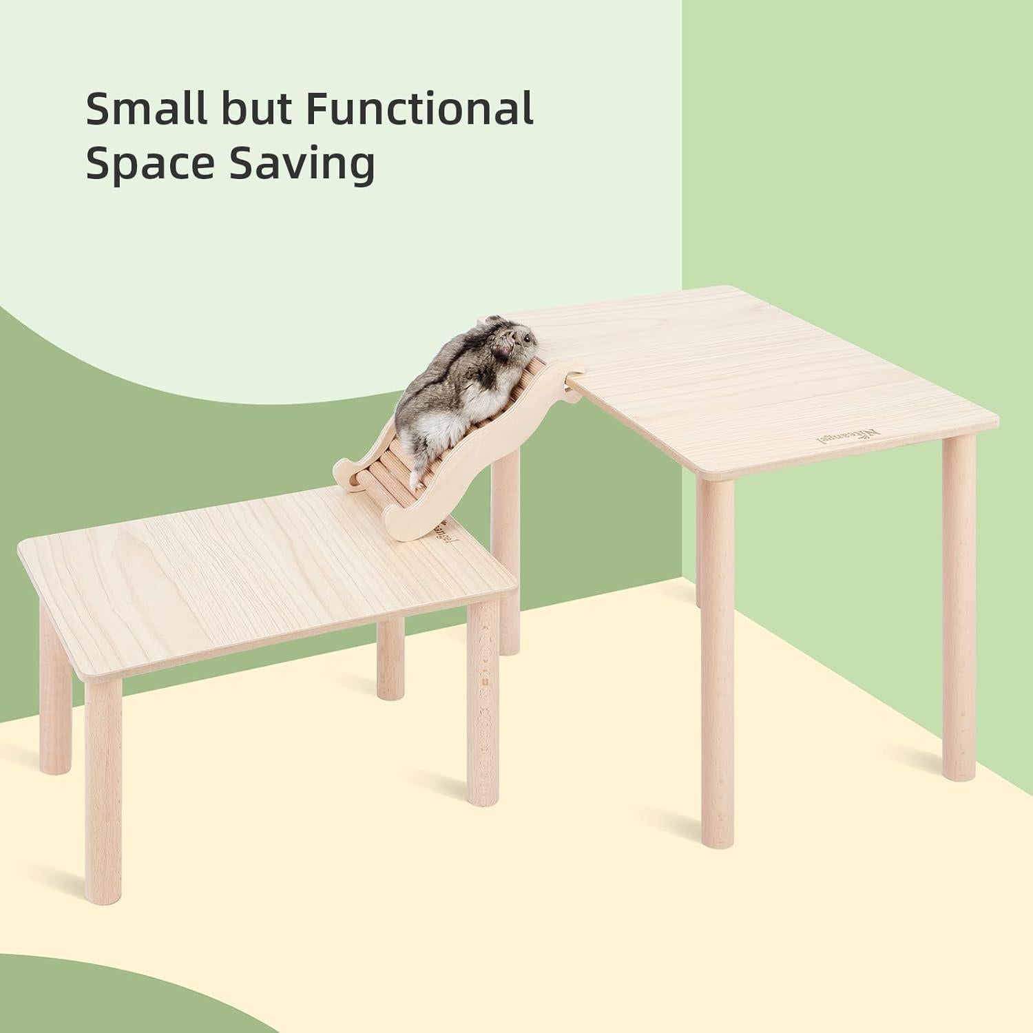 Plataforma de Madera Niteangel para Hamsters y Roedores 25.9x17.8cm