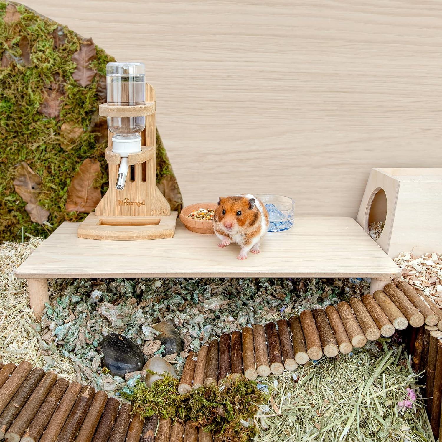 Plataforma de Madera Niteangel para Hámsters y Roedores 18 cm