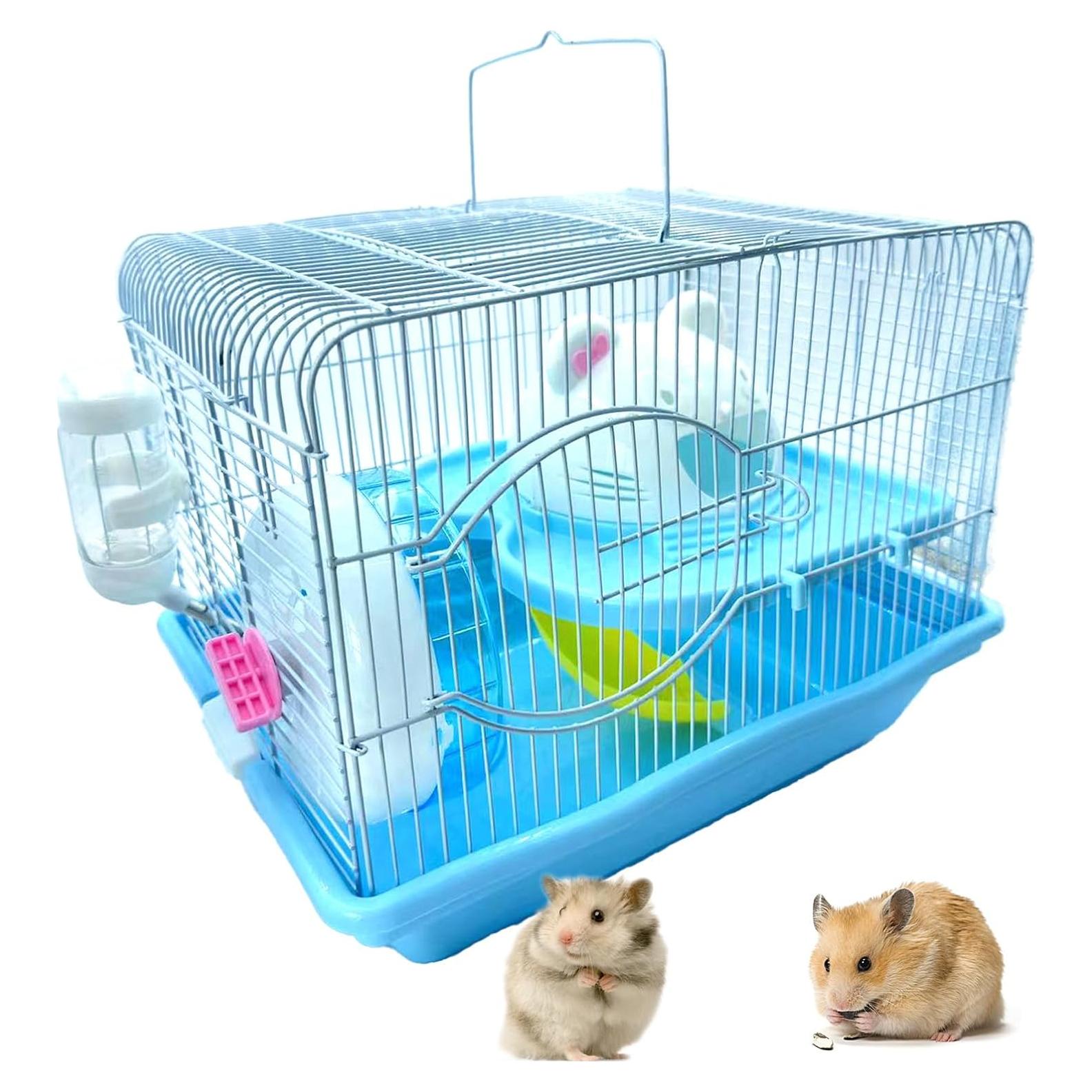 Jaula para hámster MUYG 2 Niveles Azul 37.1x27.9x30cm