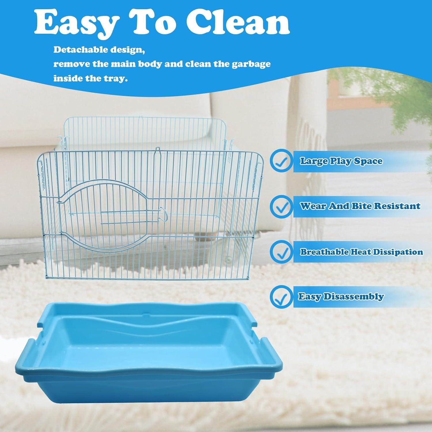 Jaula para hámster MUYG 2 Niveles Azul 37.1x27.9x30cm