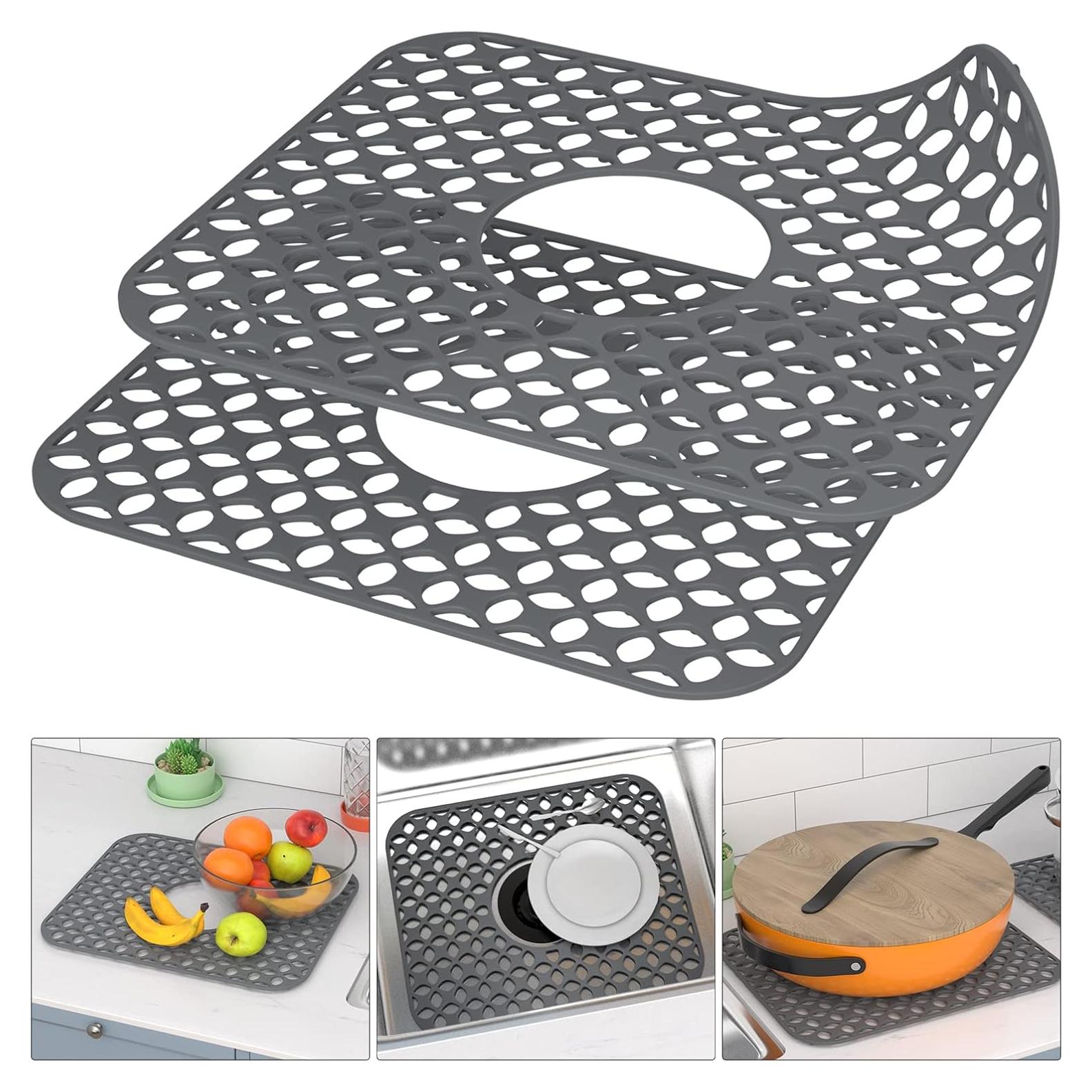 Alfombrillas de Silicona Antideslizantes TOOVEM para Fregadero