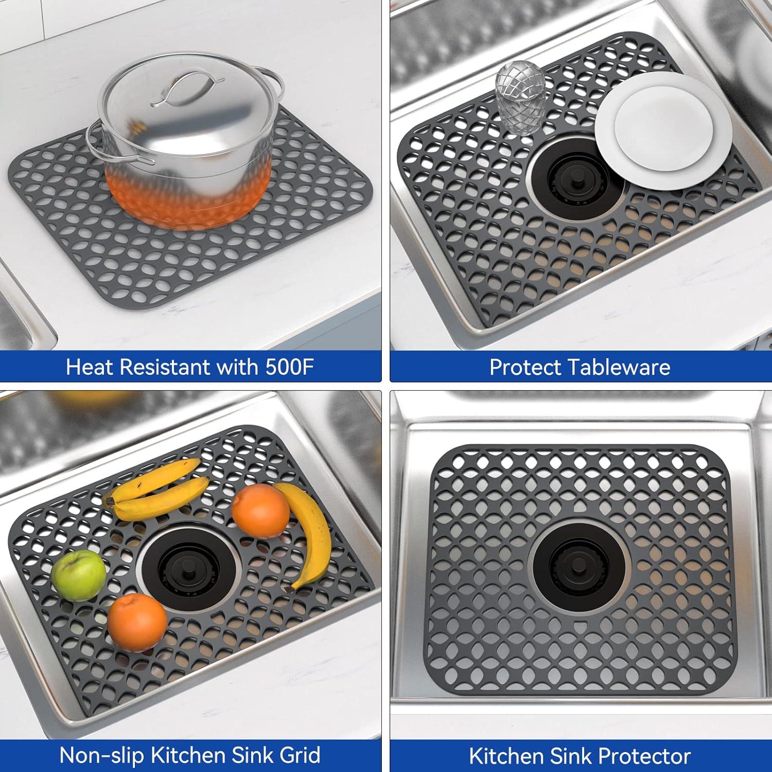 Alfombrillas de Silicona Antideslizantes TOOVEM para Fregadero