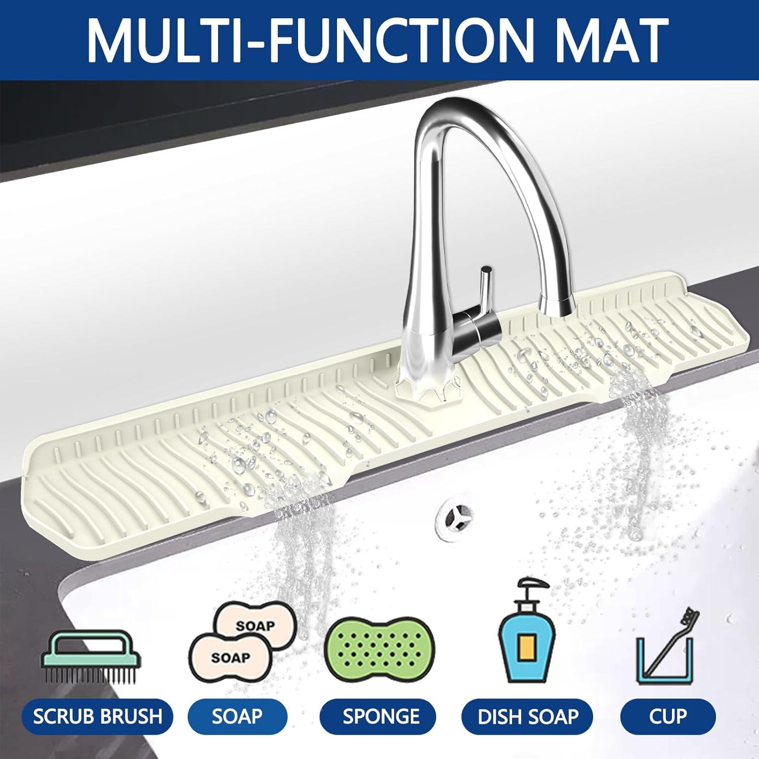 Protector de Salpicaduras de Silicona EBIGIC 76.2 cm Blanco Roto