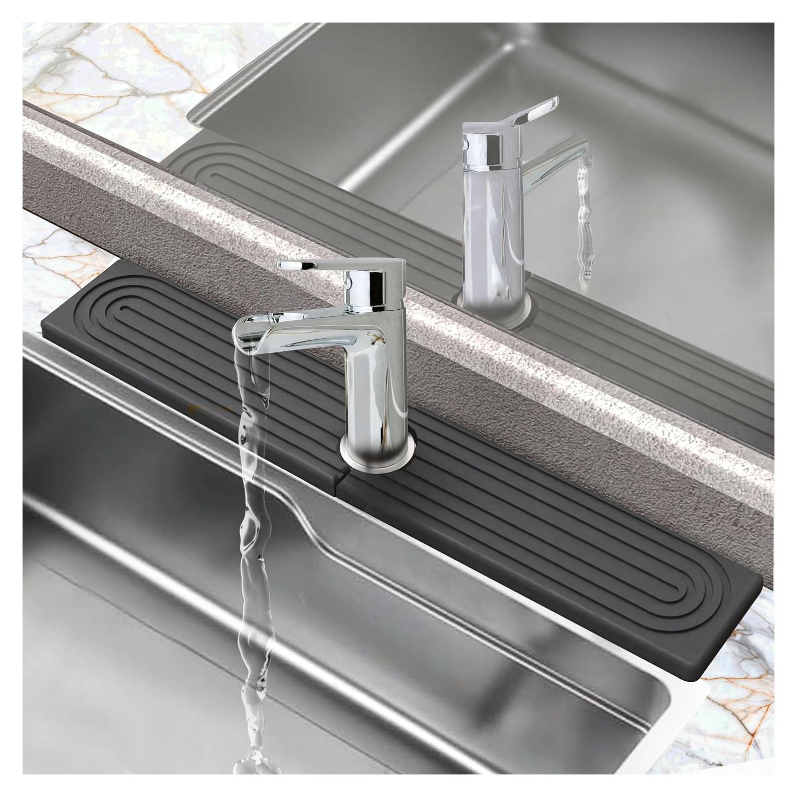 Alfombrilla para Fregadero SIMPLIPLEX 60x10 cm Gris Diatomita