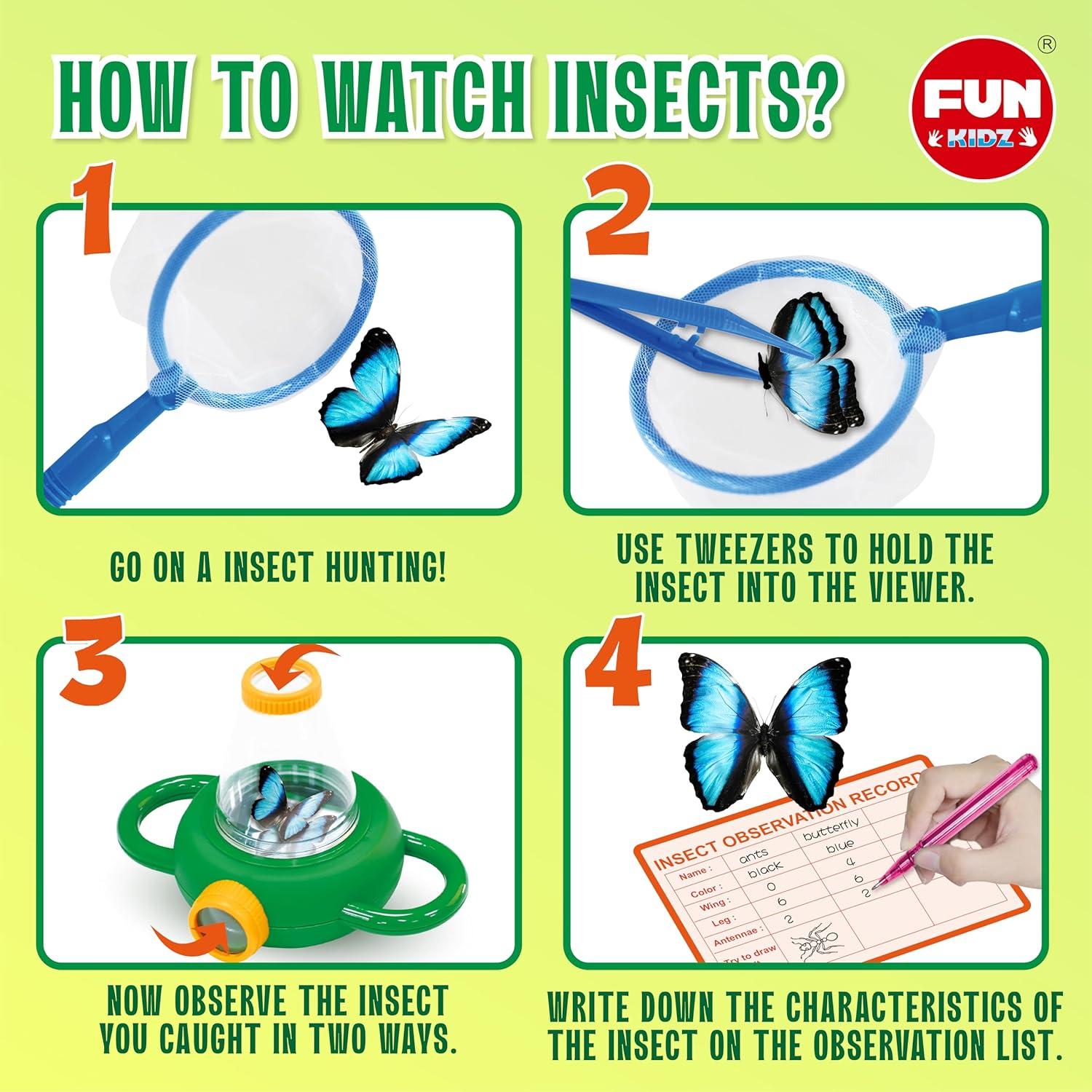 Kit de Captura de Insectos Funkidz con Visor Ampliado para Niños