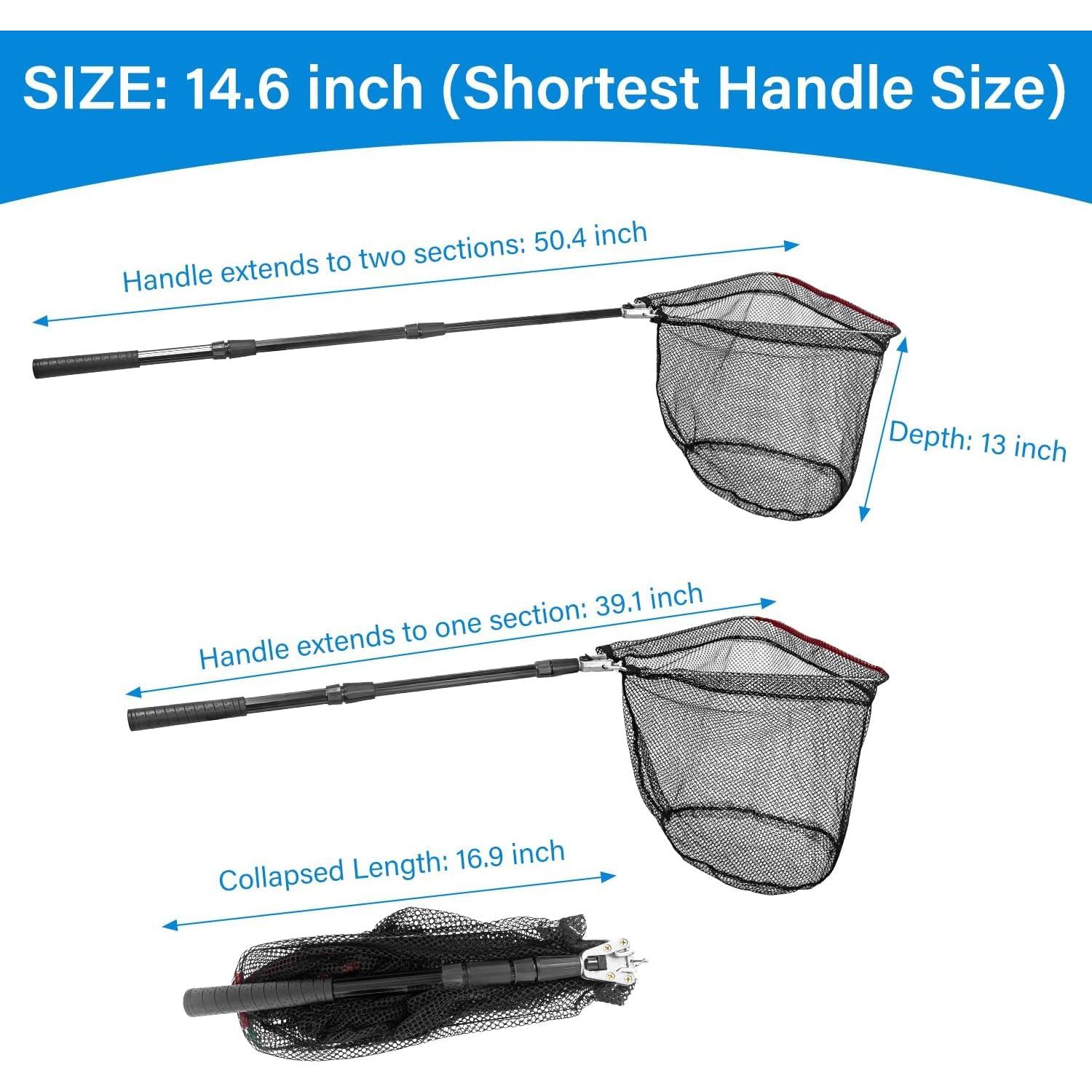 Red de Pesca Telescópica Shouken con 2 Bolsas de Almacenamiento