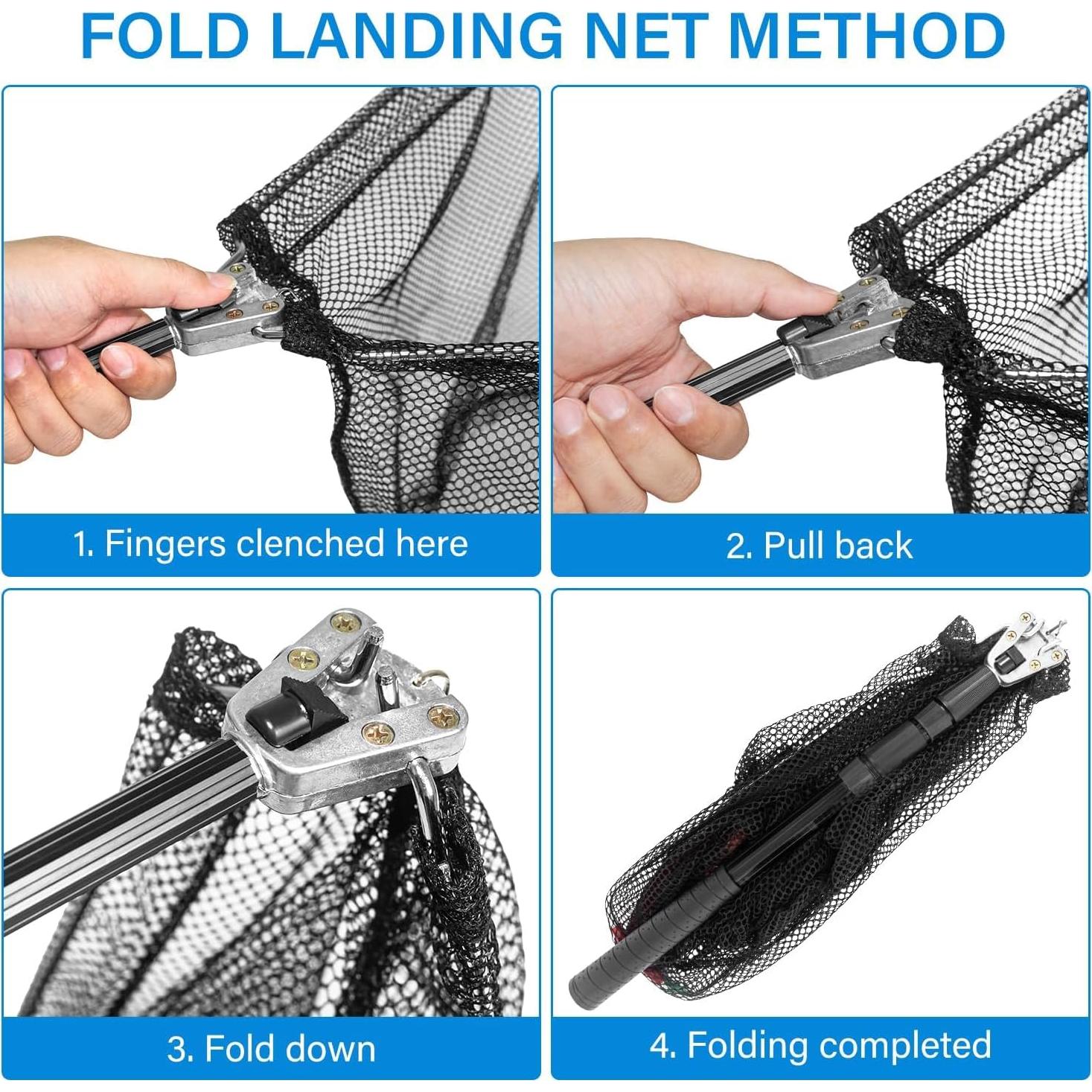 Red de Pesca Telescópica Shouken con 2 Bolsas de Almacenamiento