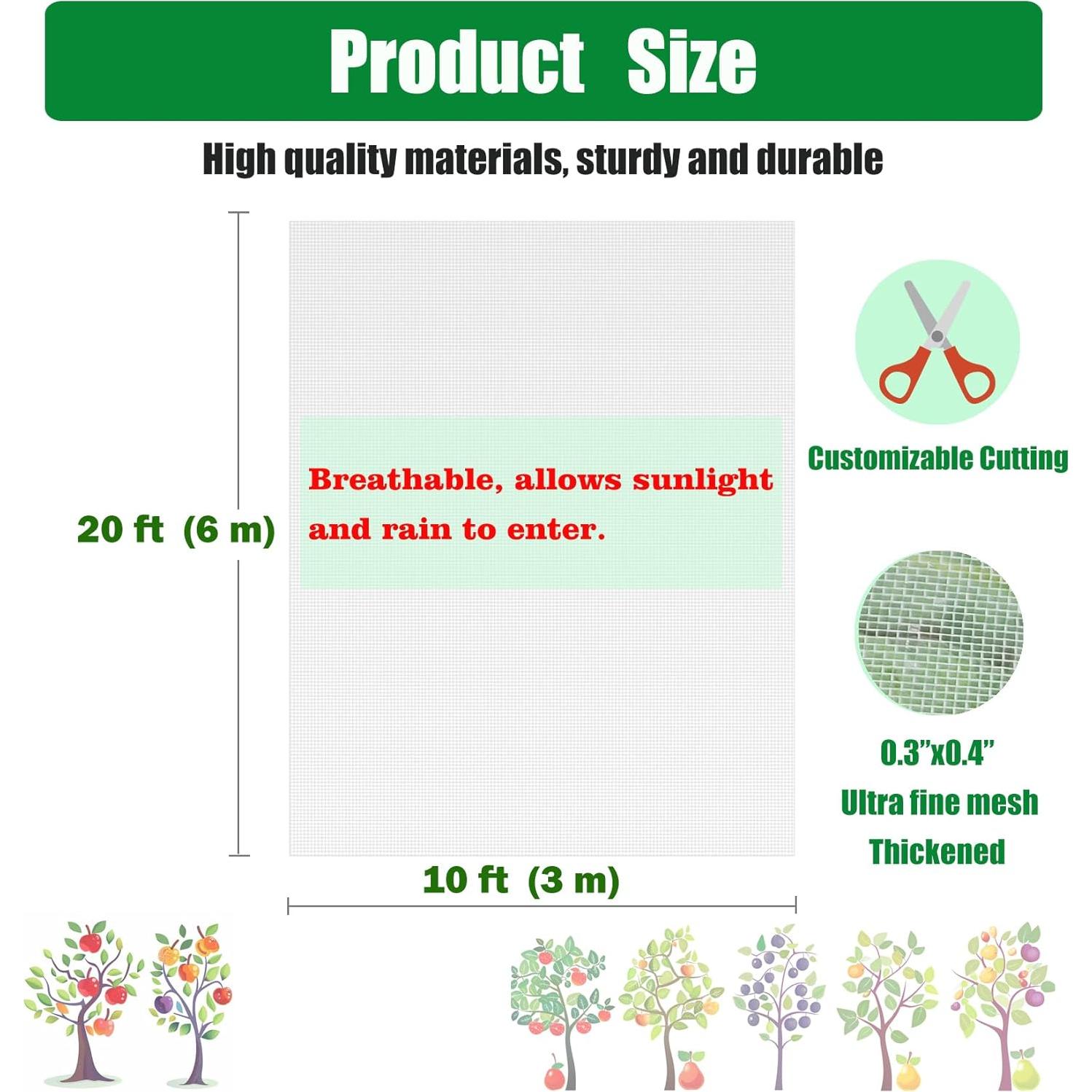 Malla para Insectos Jardín Rivama 3x6 m Barrera Plagas
