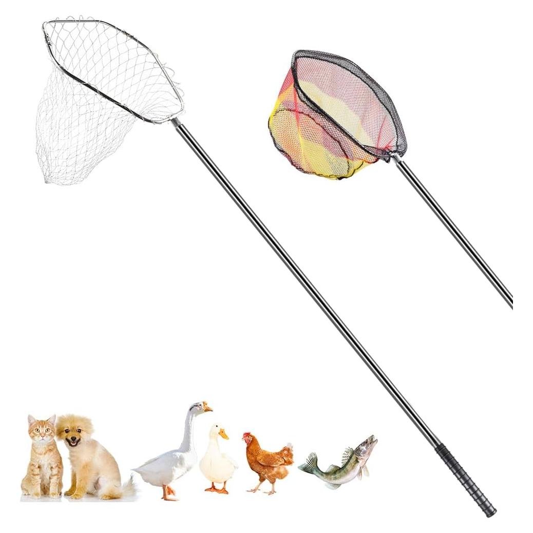 Red para Atrapar Animales Kalekey, Acero Inoxidable, 32-80"