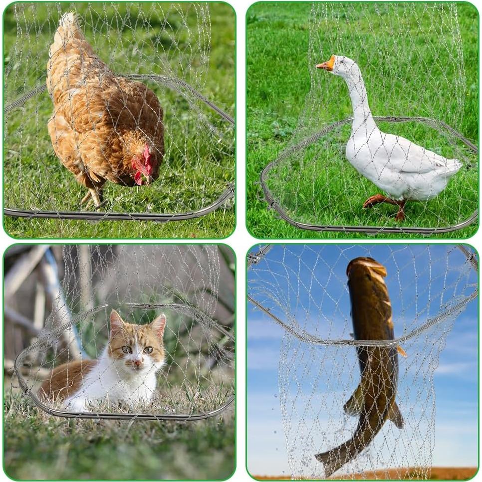 Red para Atrapar Animales Kalekey, Acero Inoxidable, 32-80"