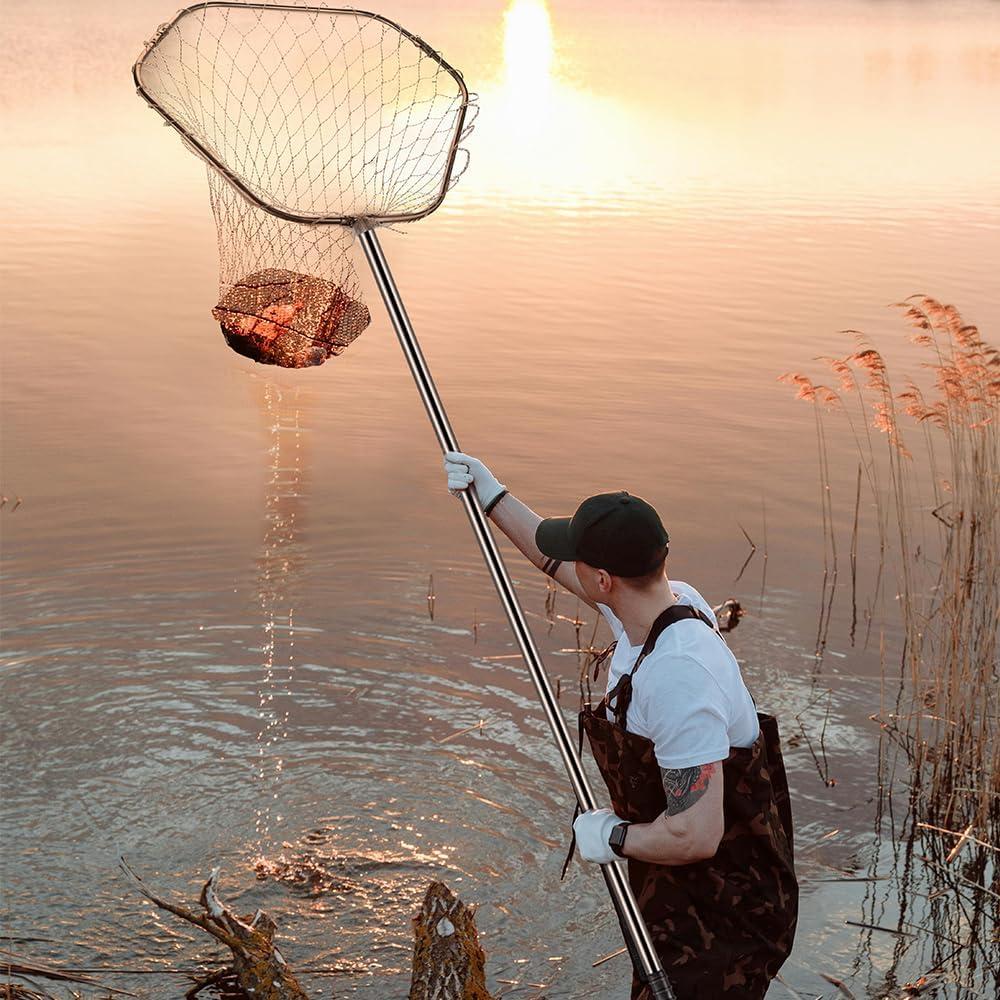 Red para Atrapar Animales Kalekey, Acero Inoxidable, 32-80"