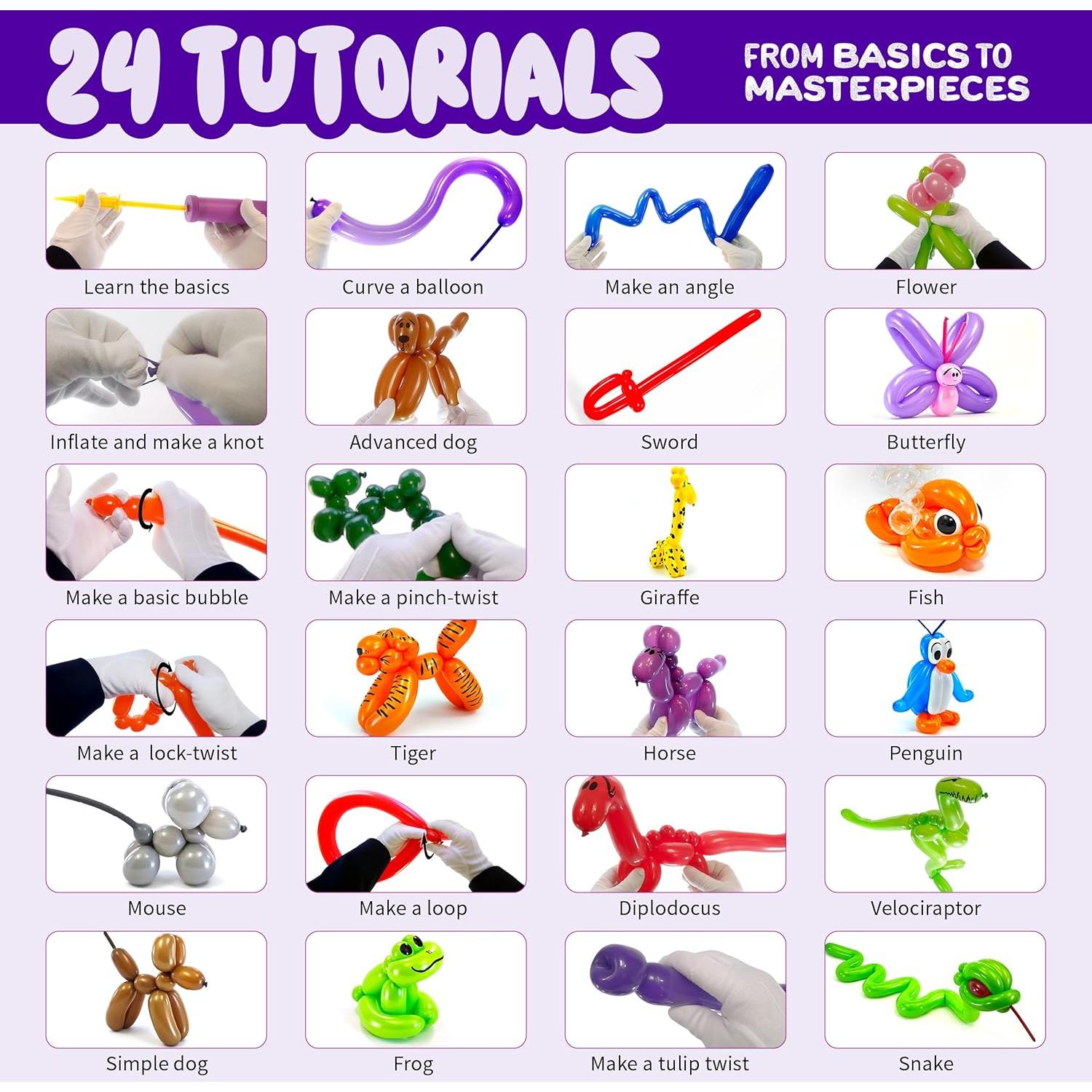 Kit de Modelado de Globos Dan&Darci - 100 Piezas y Bomba