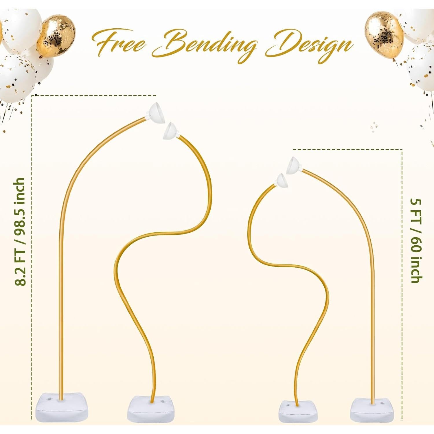 Kit de Arco de Globos CYAOOI con Bomba Eléctrica 2.5m y 1.5m