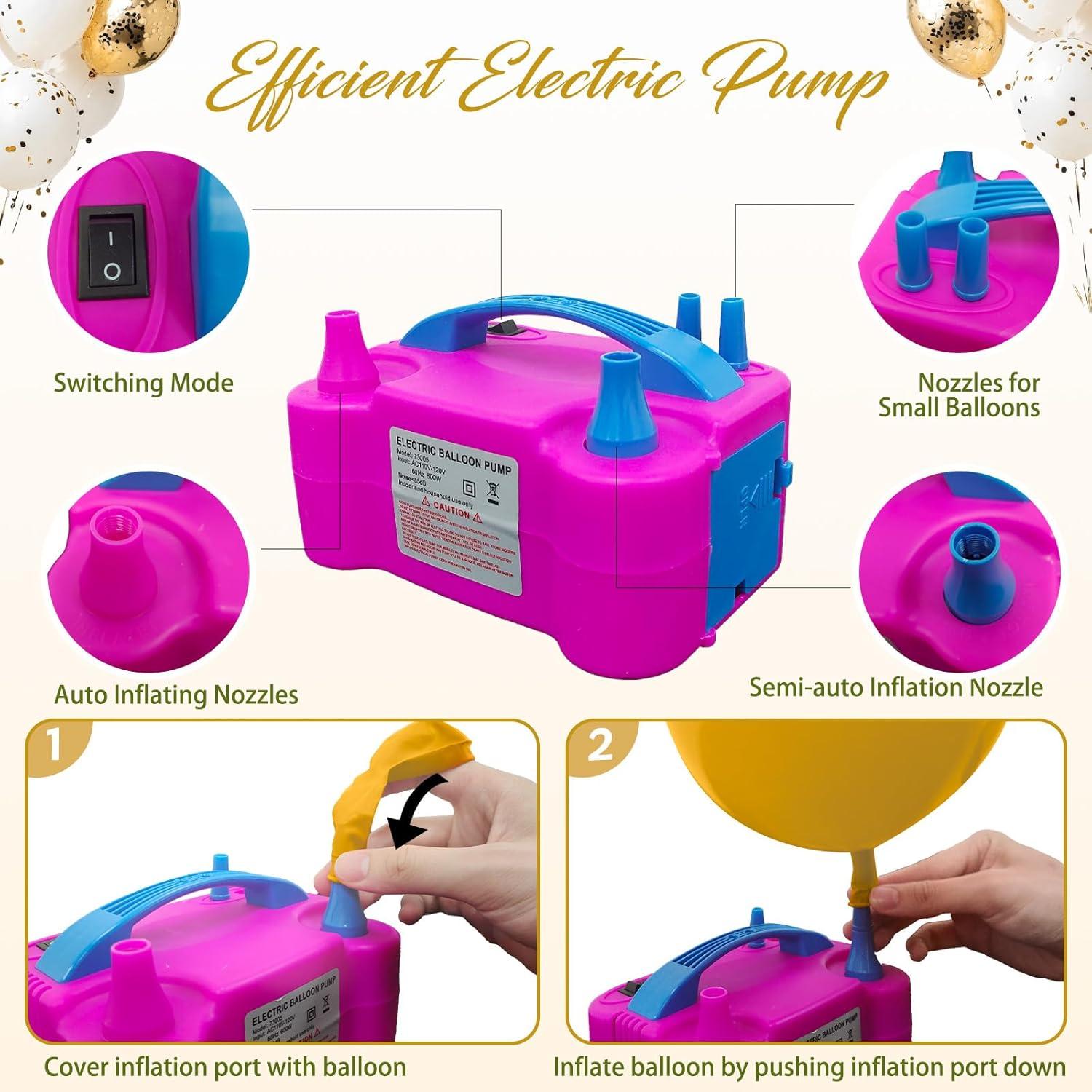 Kit de Arco de Globos CYAOOI con Bomba Eléctrica 2.5m y 1.5m