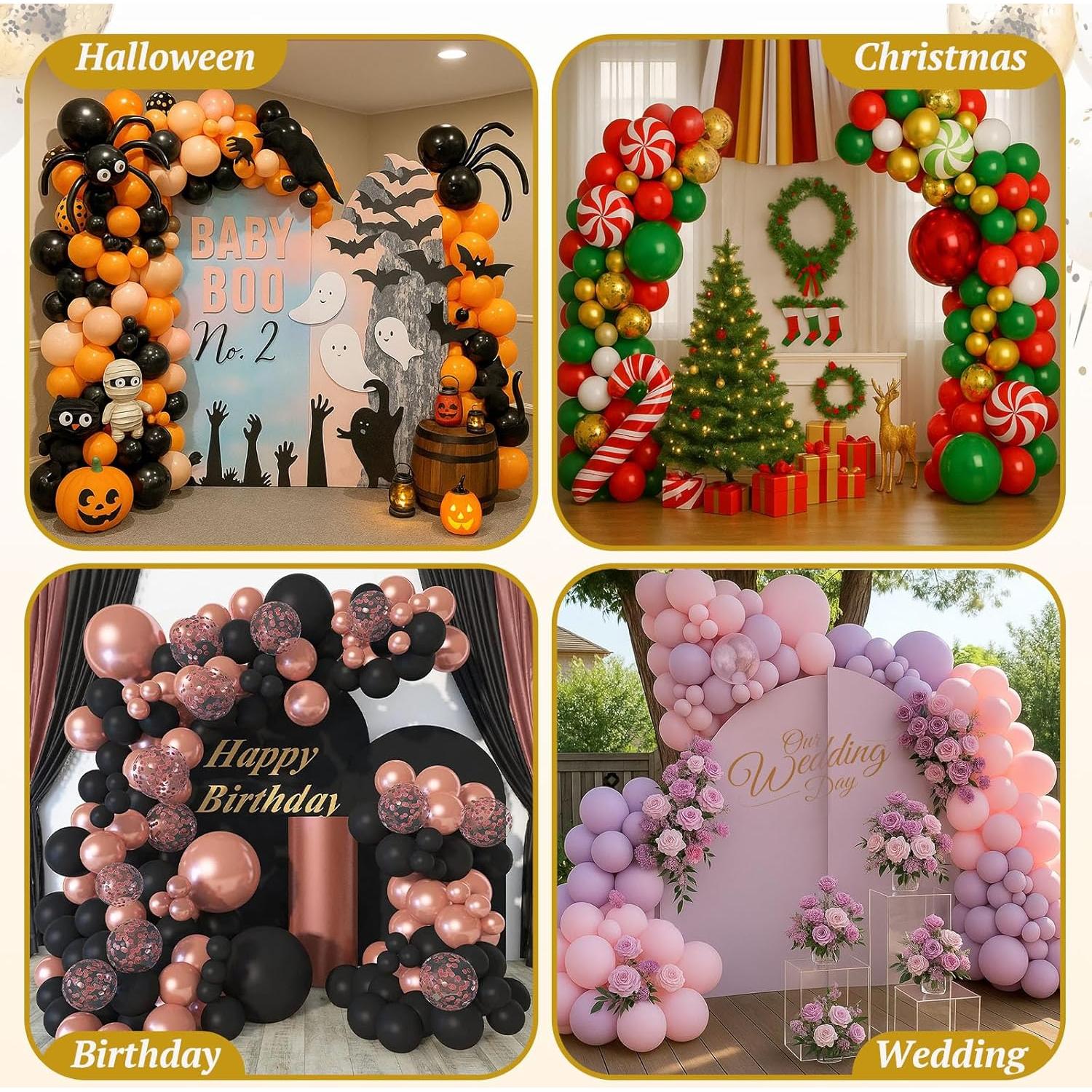 Kit de Arco de Globos CYAOOI con Bomba Eléctrica 2.5m y 1.5m