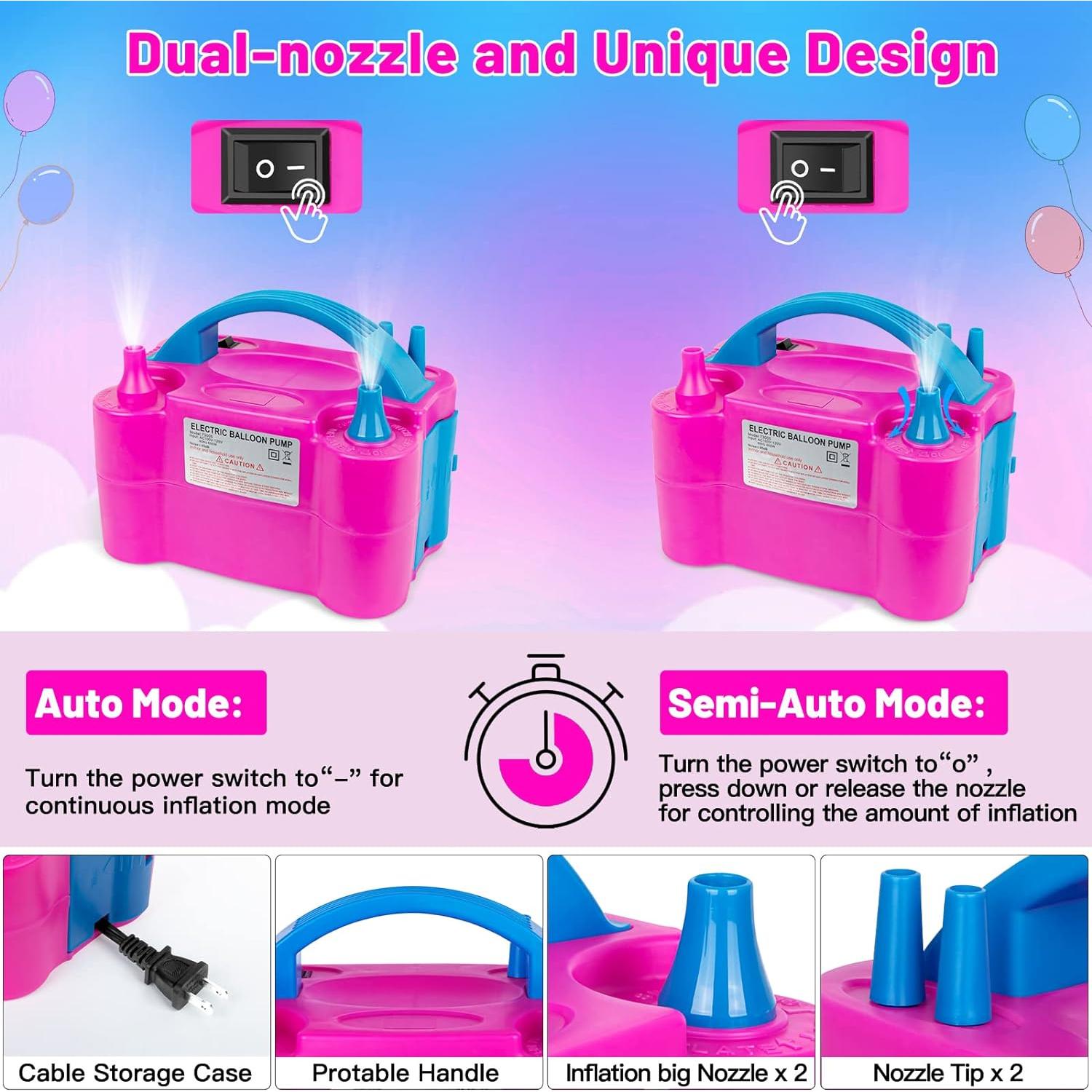 Kit de Soporte de Columna de Globo Toosci con Bomba Eléctrica