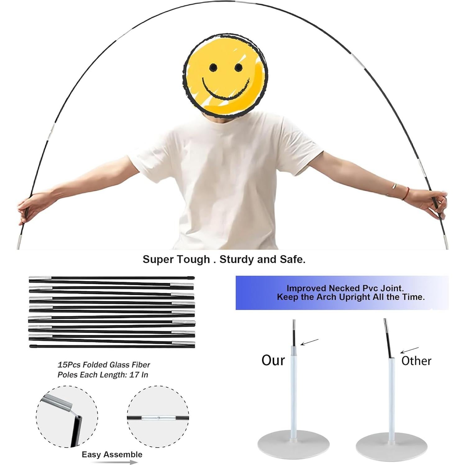 Kit de Arco de Globos KAIYUN 3.05m Ajustable para Fiestas