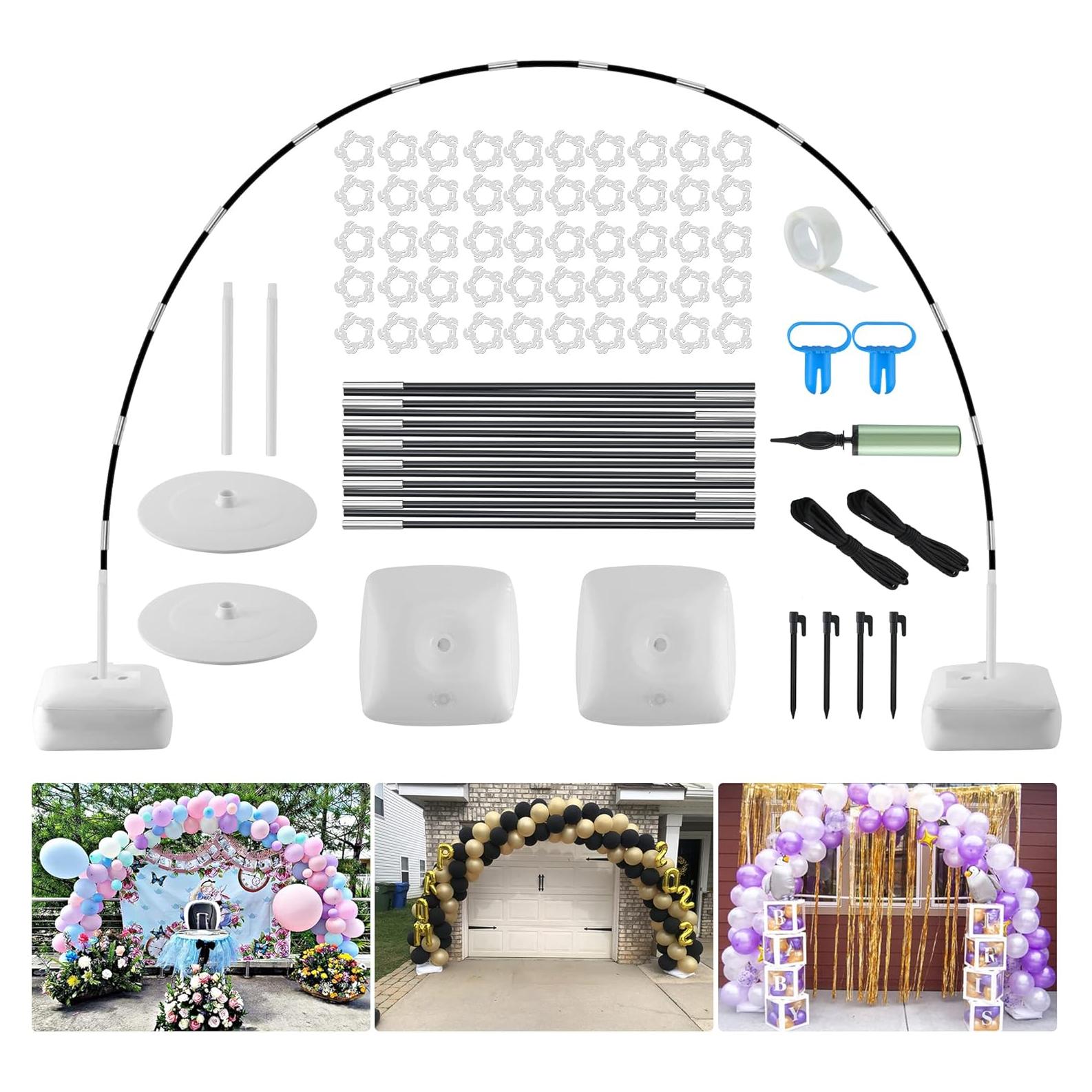 Kit de Arco de Globos PTKISS 3.05m Ajustable con Base Rellenable