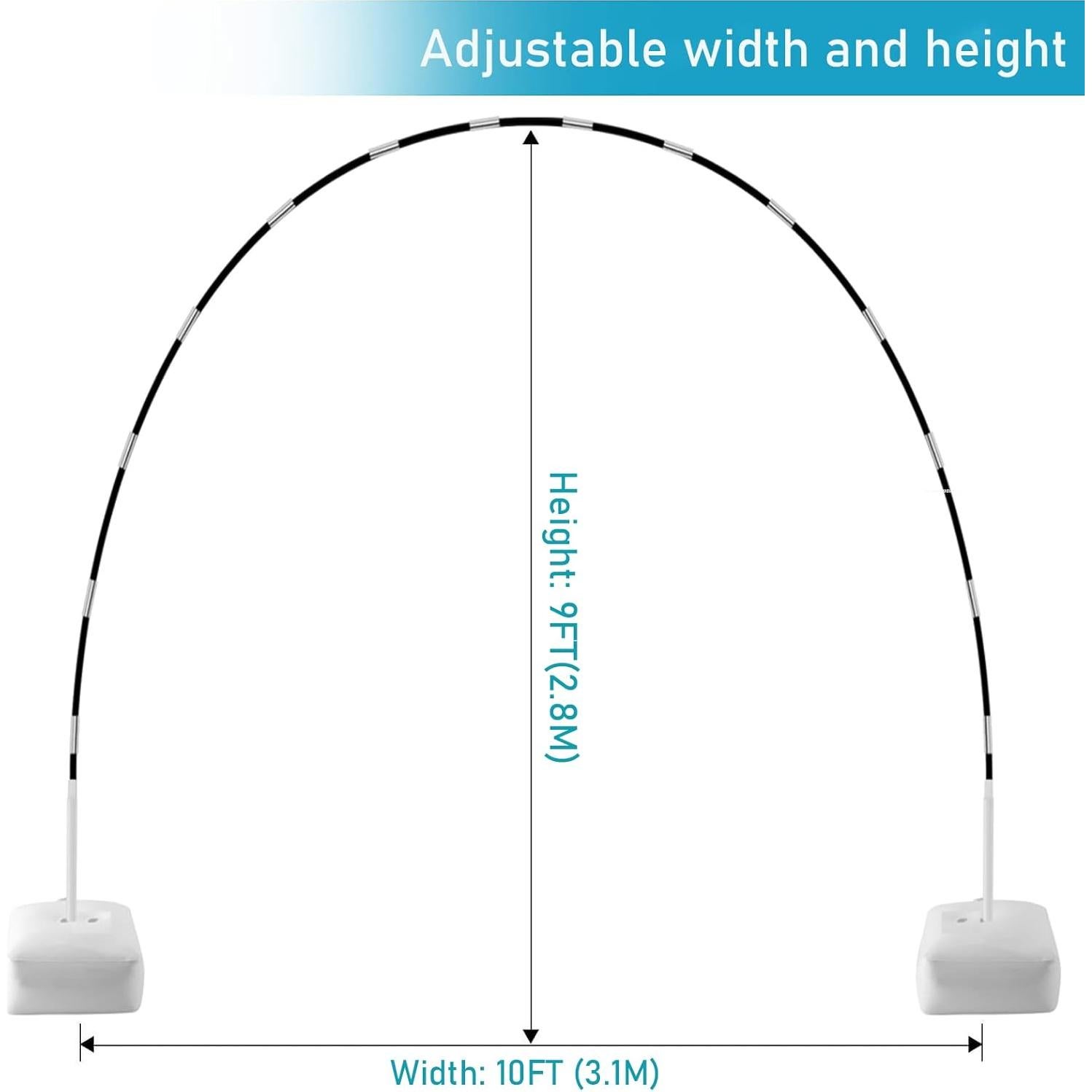 Kit de Arco de Globos PTKISS 3.05m Ajustable con Base Rellenable