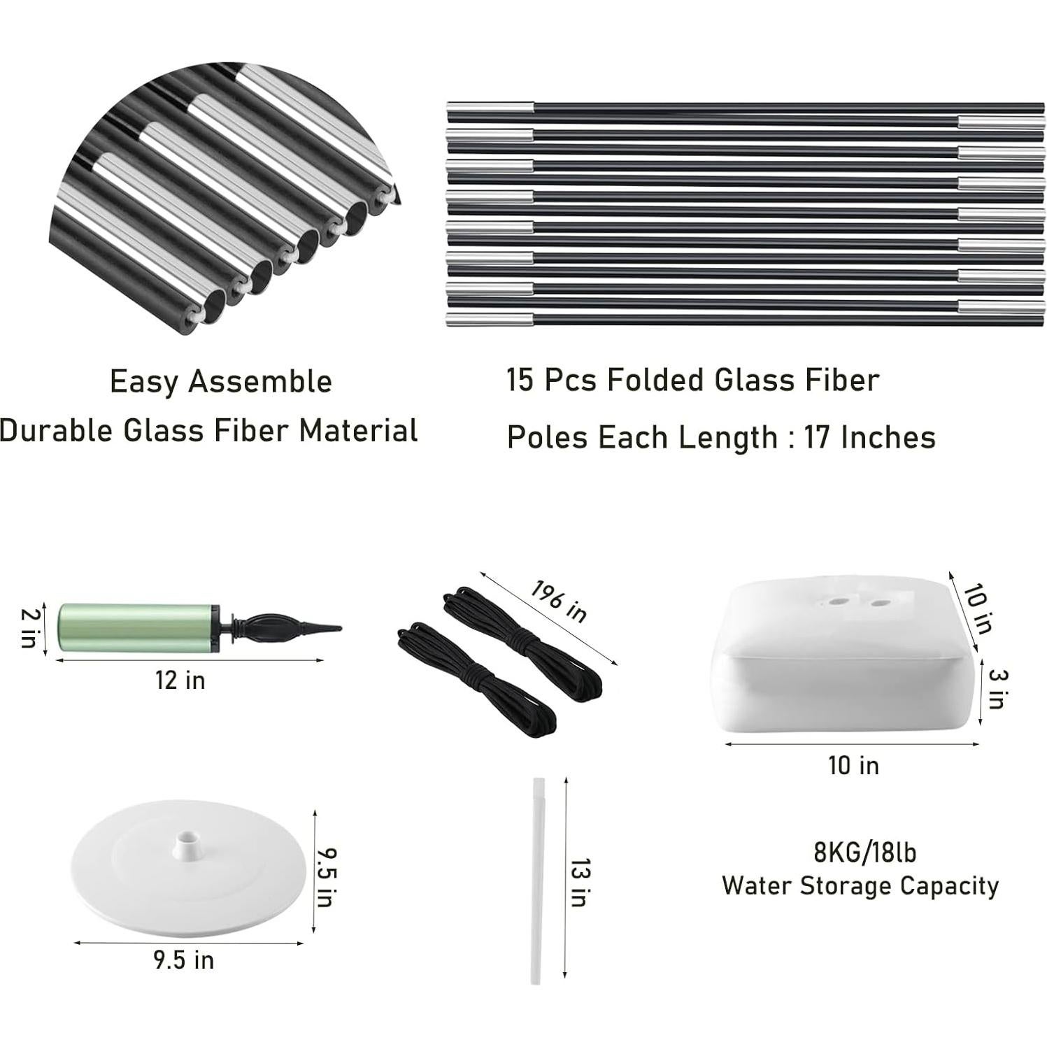 Kit de Arco de Globos PTKISS 3.05m Ajustable con Base Rellenable