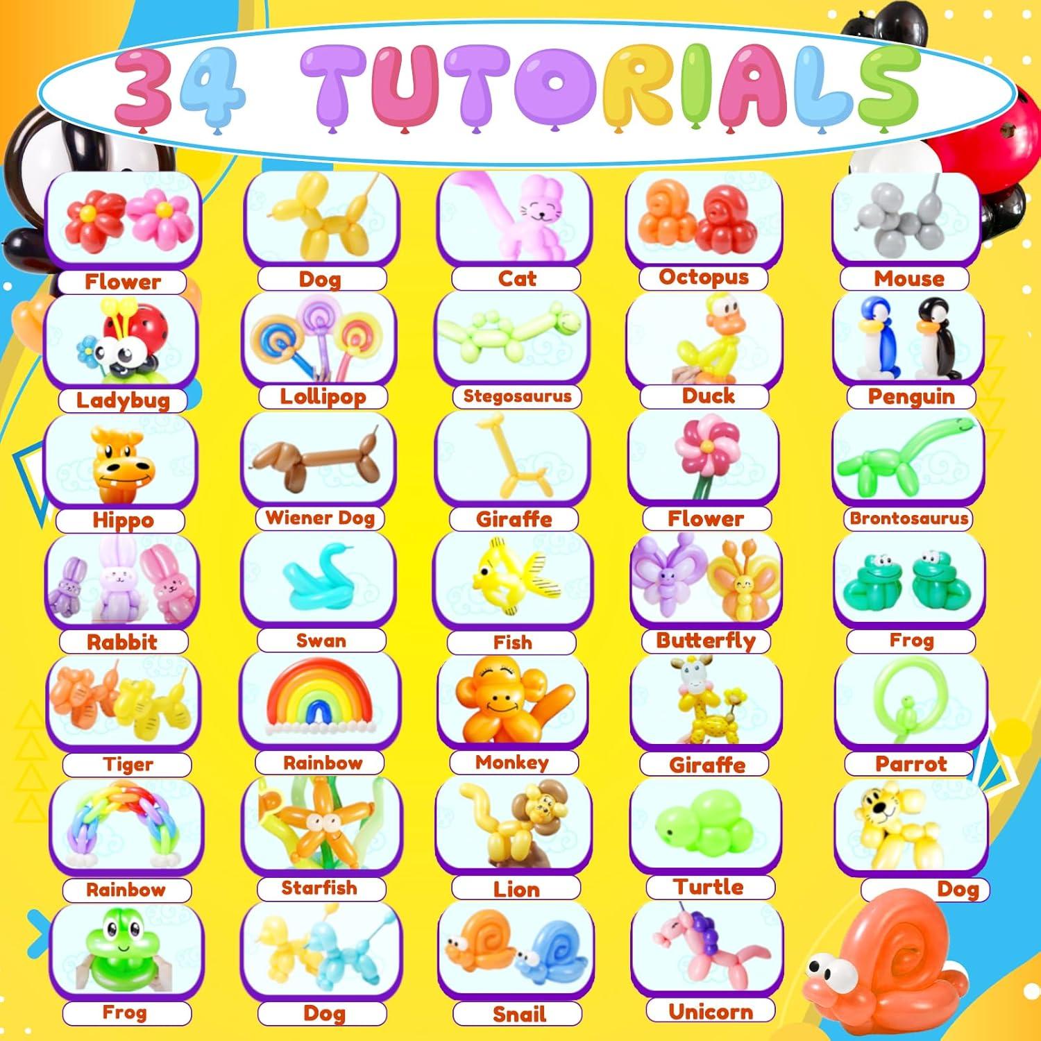 Kit de Globos de Animales QUAXTAL 150 Piezas con Bomba