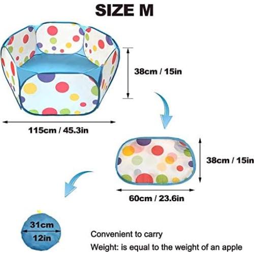 Parque de Juegos Plegable para Mascotas HL Azul 1.15m