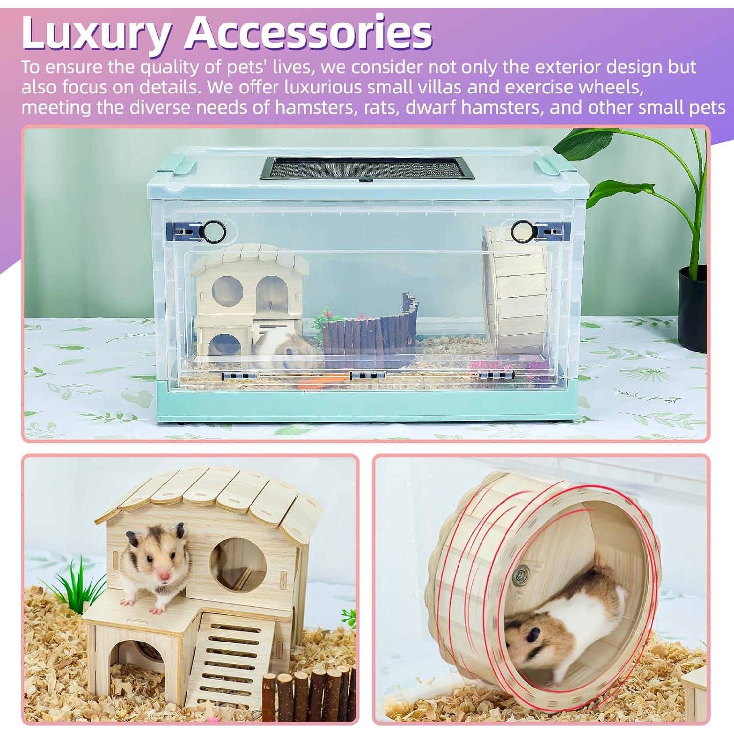 Jaula Plegable para Hámsters RunDuck Grande Azul 56x33x30cm