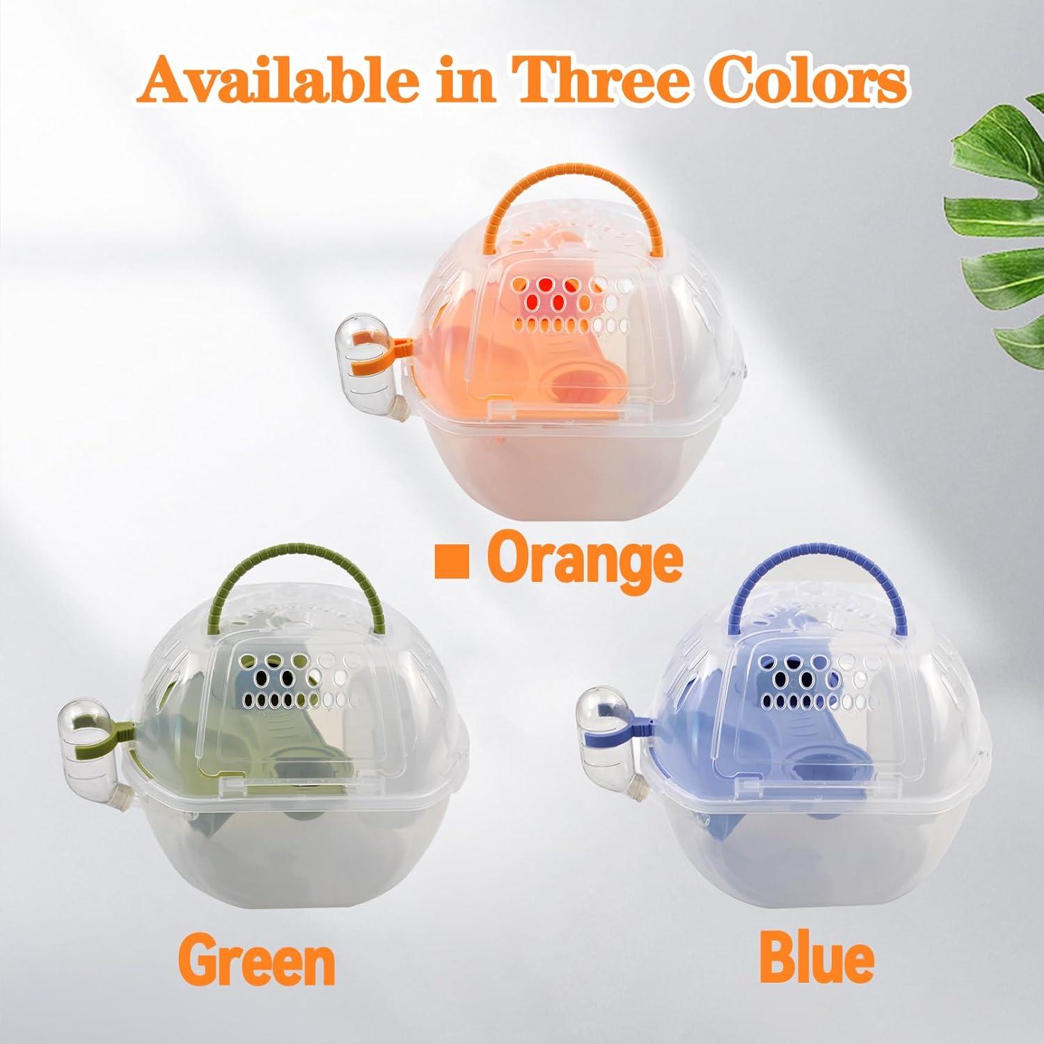 Transportador de Hámster MUYG Naranja 27x20x18 cm con Accesorios