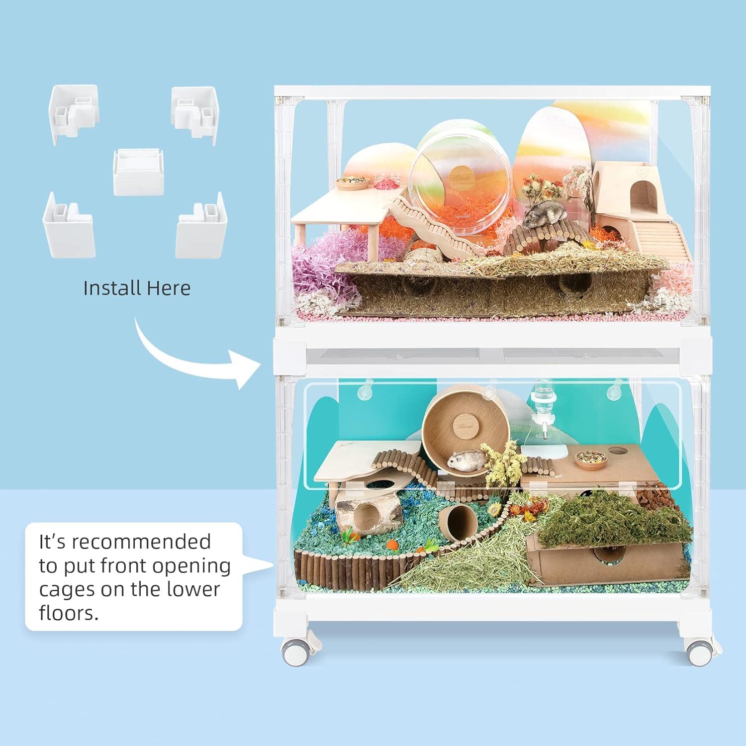 Accesorios para jaula de hámster Niteangel - Soportes apilables