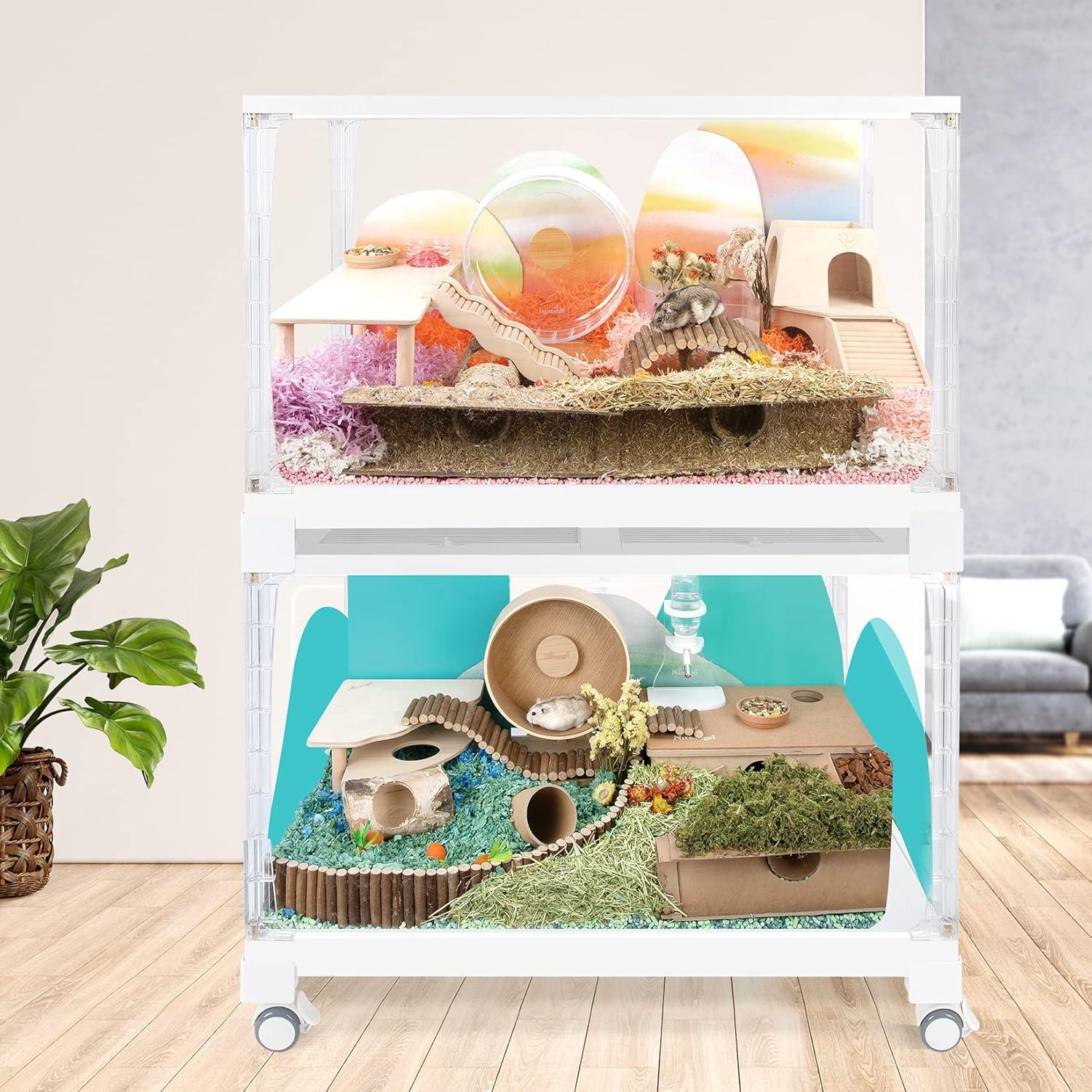 Accesorios para jaula de hámster Niteangel - Soportes apilables