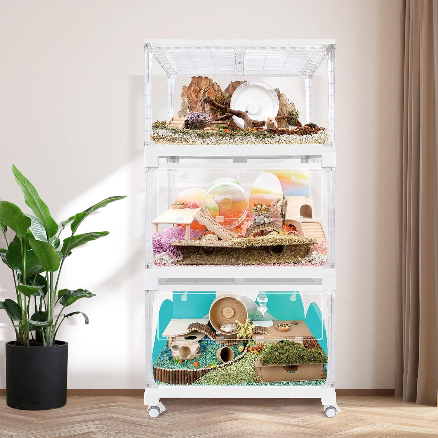 Accesorios para jaula de hámster Niteangel - Soportes apilables