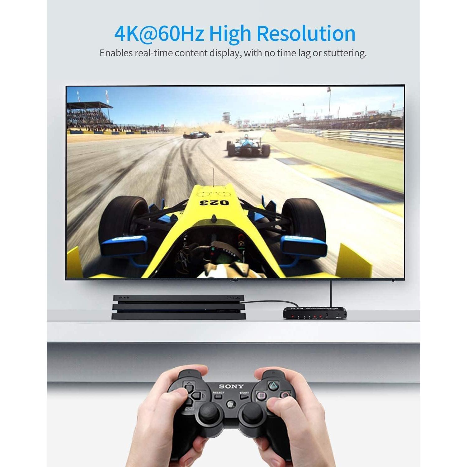 Conmutador HDMI 4K Koopman MOSOY 4 Puertos Control Remoto