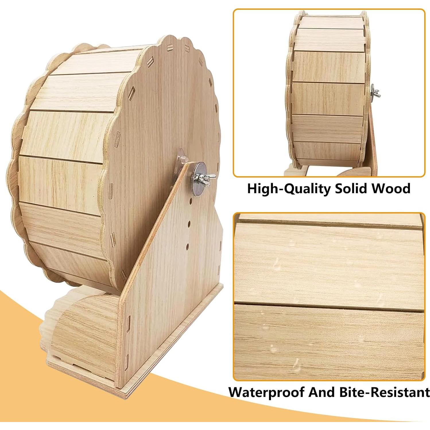 Rueda de Hámster de Madera Hamiledyi 19 cm Silenciosa