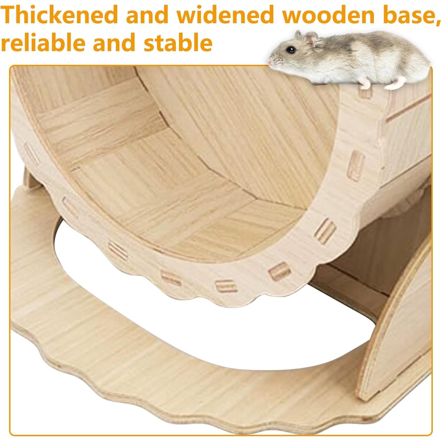 Rueda de Hámster de Madera Hamiledyi 19 cm Silenciosa