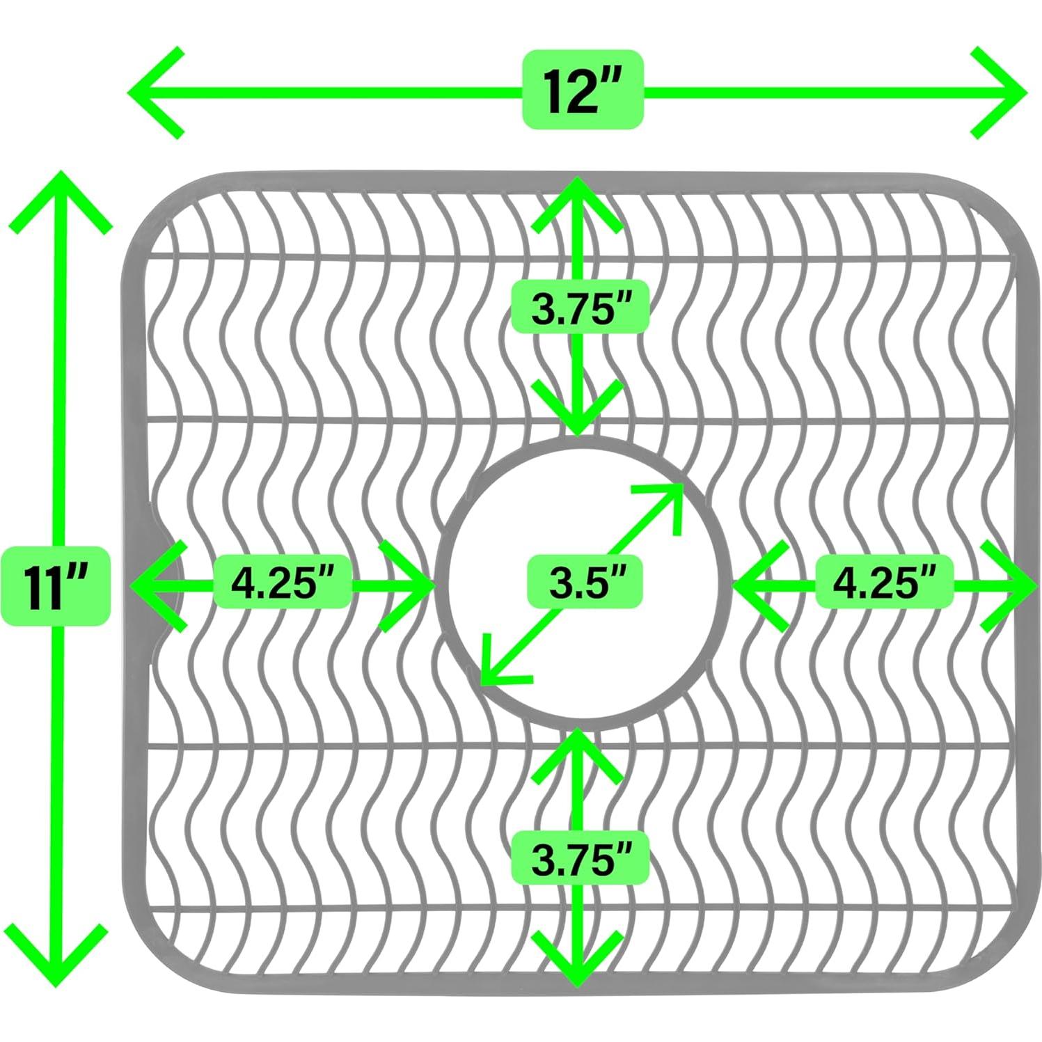 Protectores de Fregadero DecorRack 30.48x27.94 cm Gris - 2 Piezas