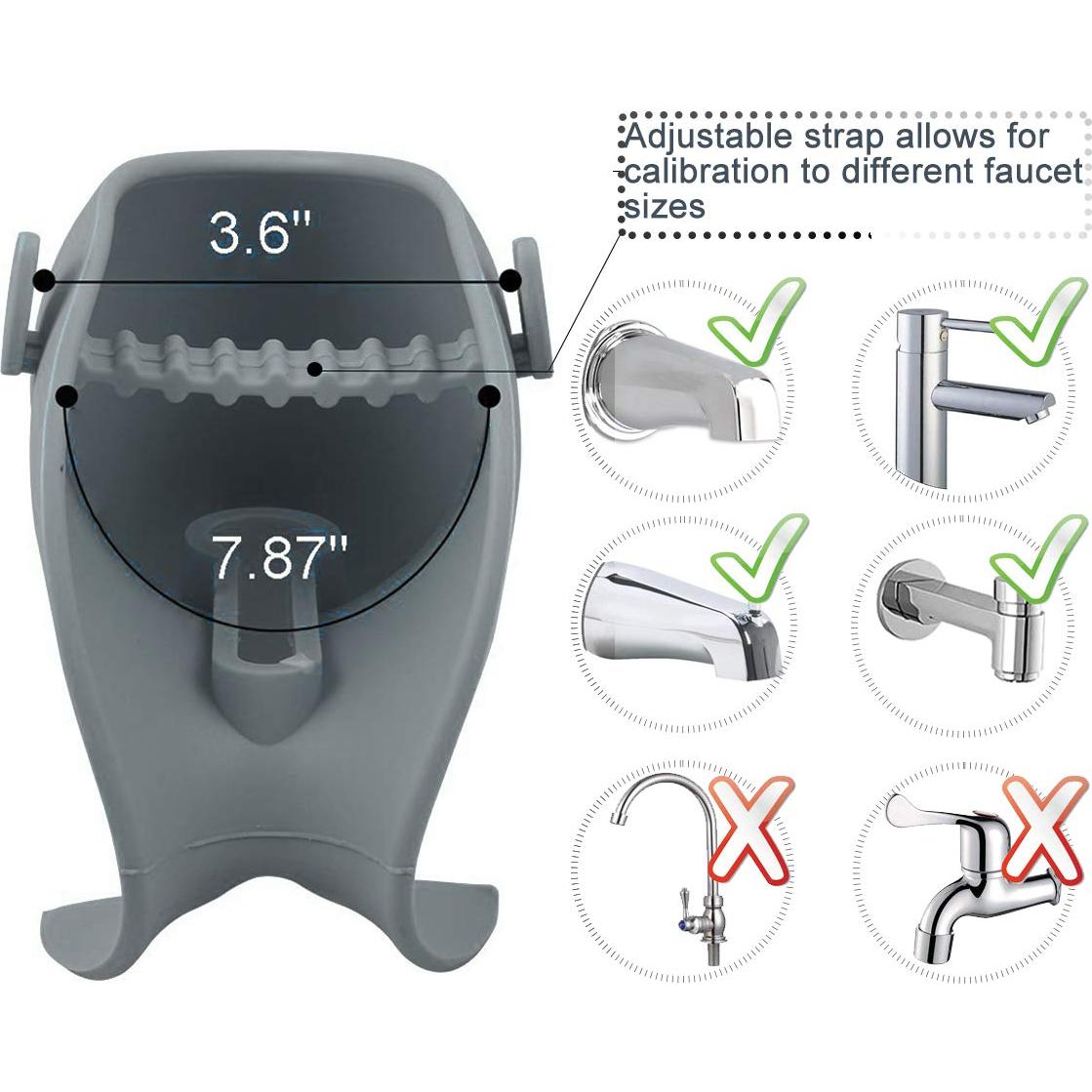 Cubierta de Salida de Agua para Baño Bebés Ballena Gris