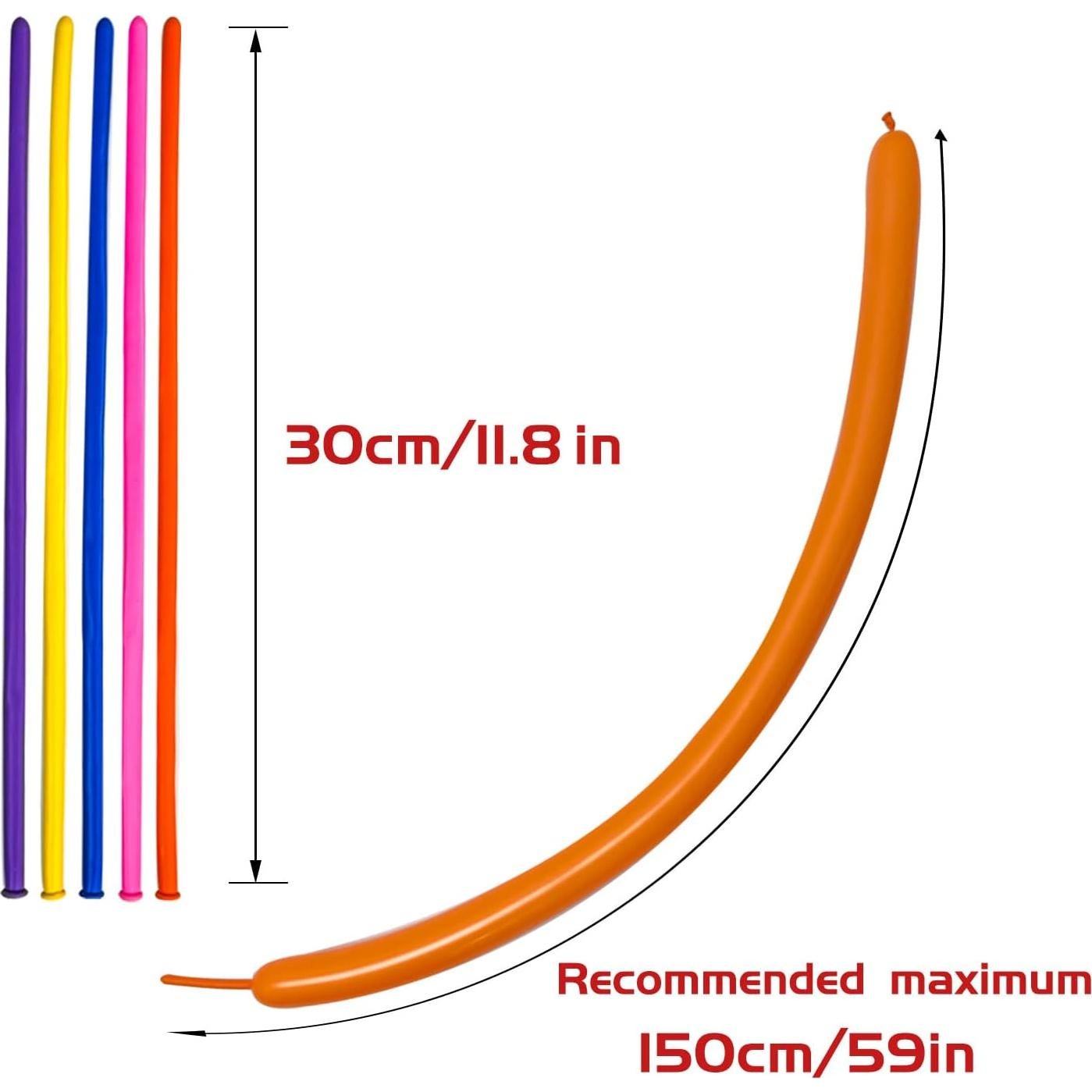 Paquete de 100 Globos Largos para Modelar Animales LXZFCRG