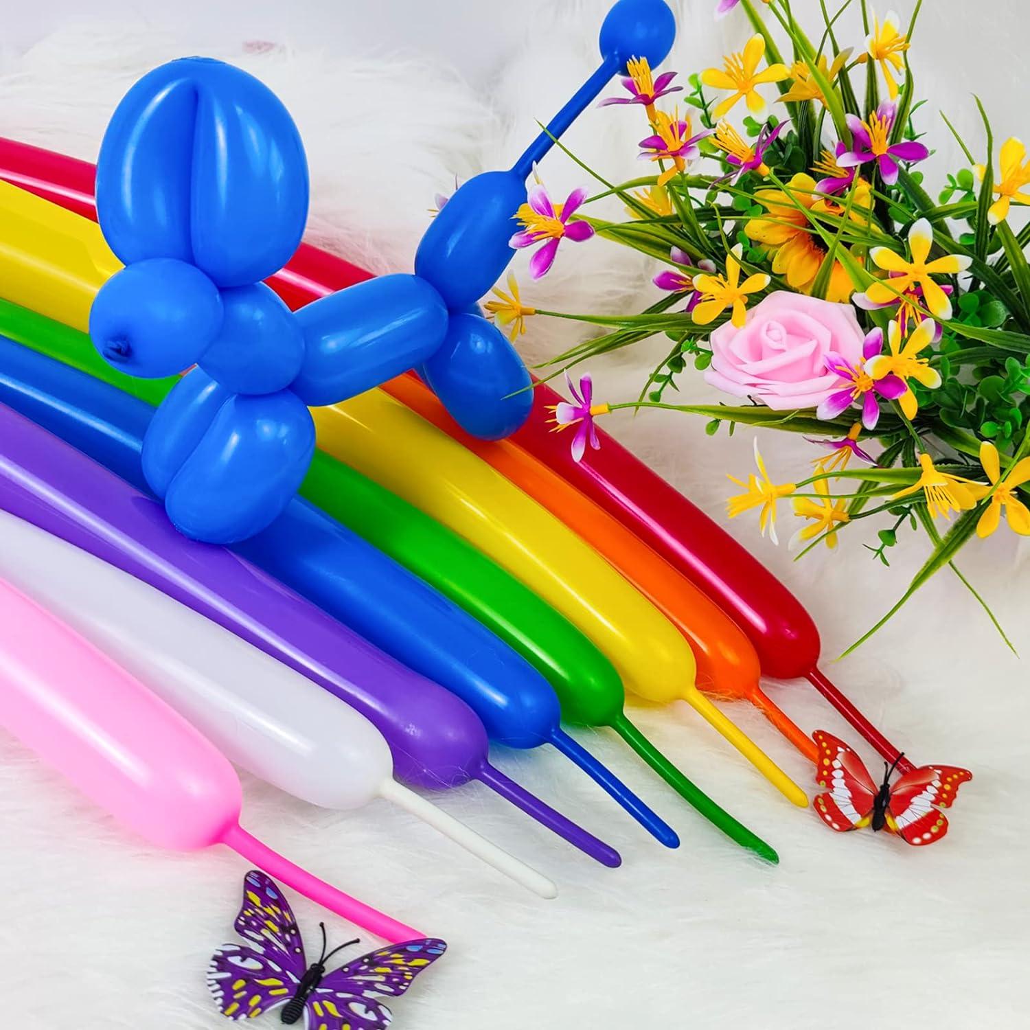 Paquete de 100 Globos Largos para Modelar Animales LXZFCRG