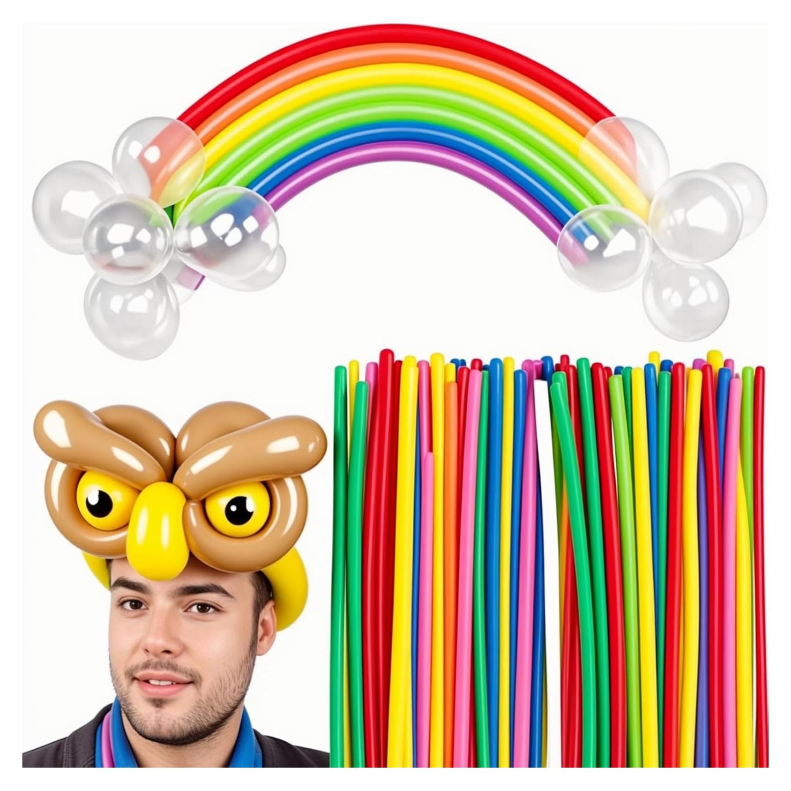 Koogel 400 Globos Largos de Láttex para Modelado de Animales